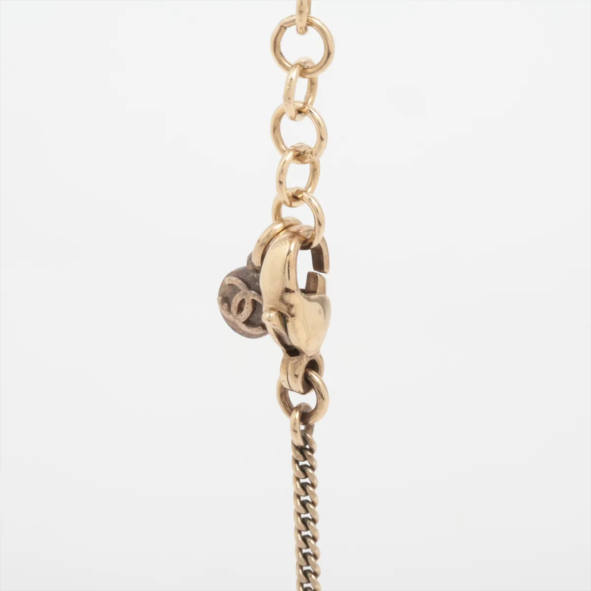 Coco Mark Heart 09C Necklace GP x Rhinestone Gold — view 3