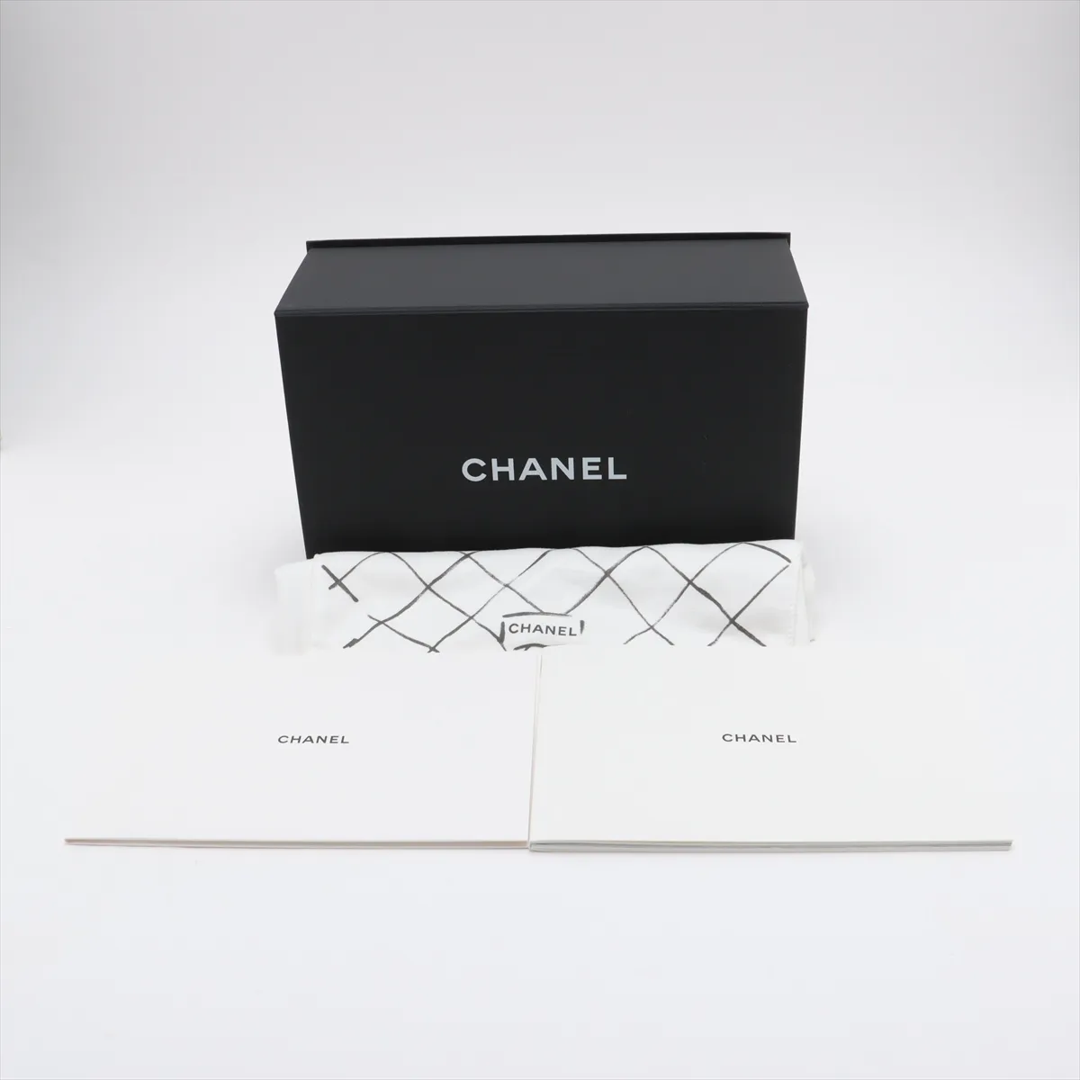 [Individually packaged] Chanel Matelassé 25 Caviar Skin Double Flap Double Chain Bag, Black with Silver Hardware, 29696088, Serial Number 29, A01112 — view 14