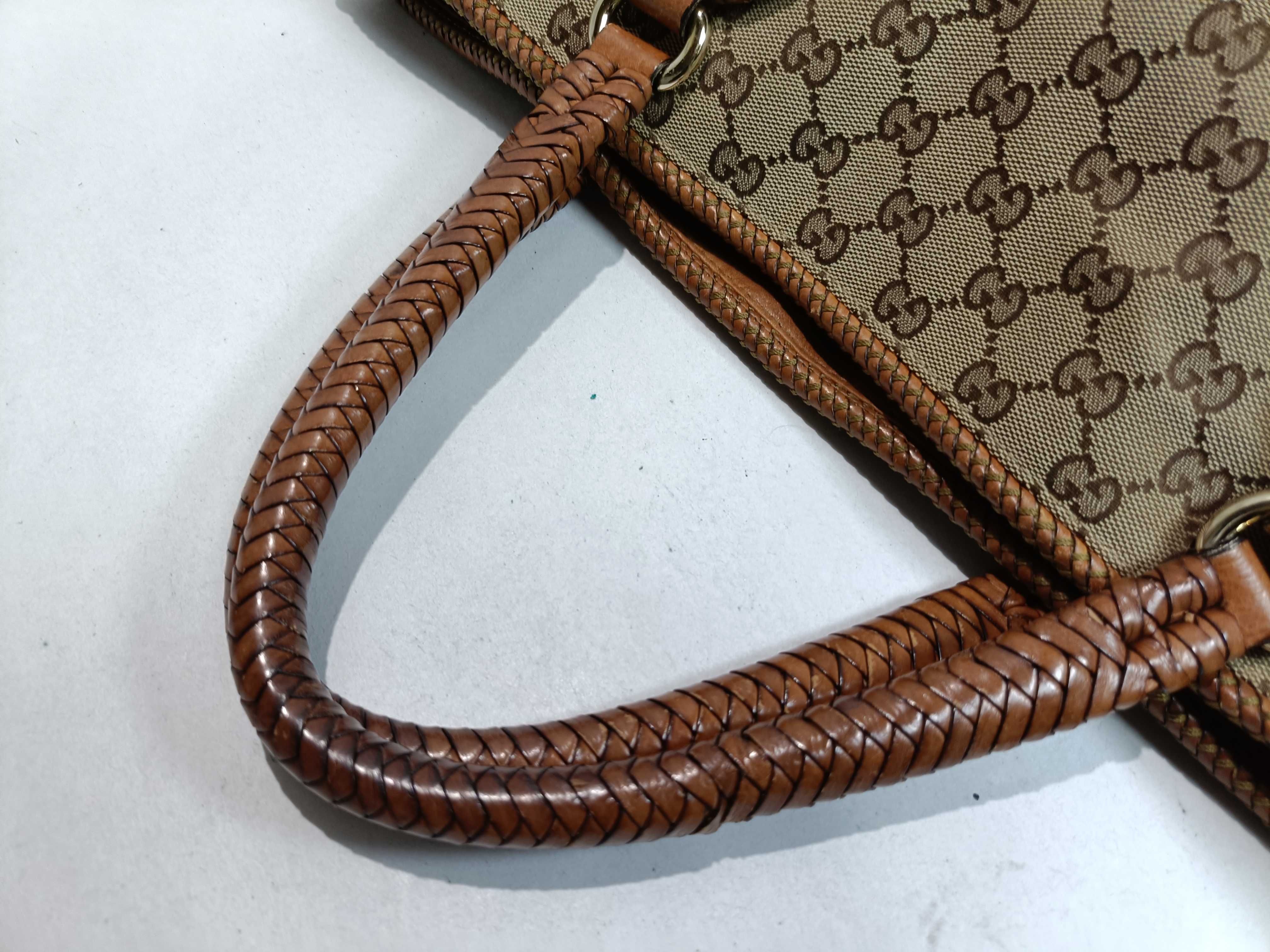Marrakech Line GG Canvas Intrecciato Tote Bag Handbag — view 3