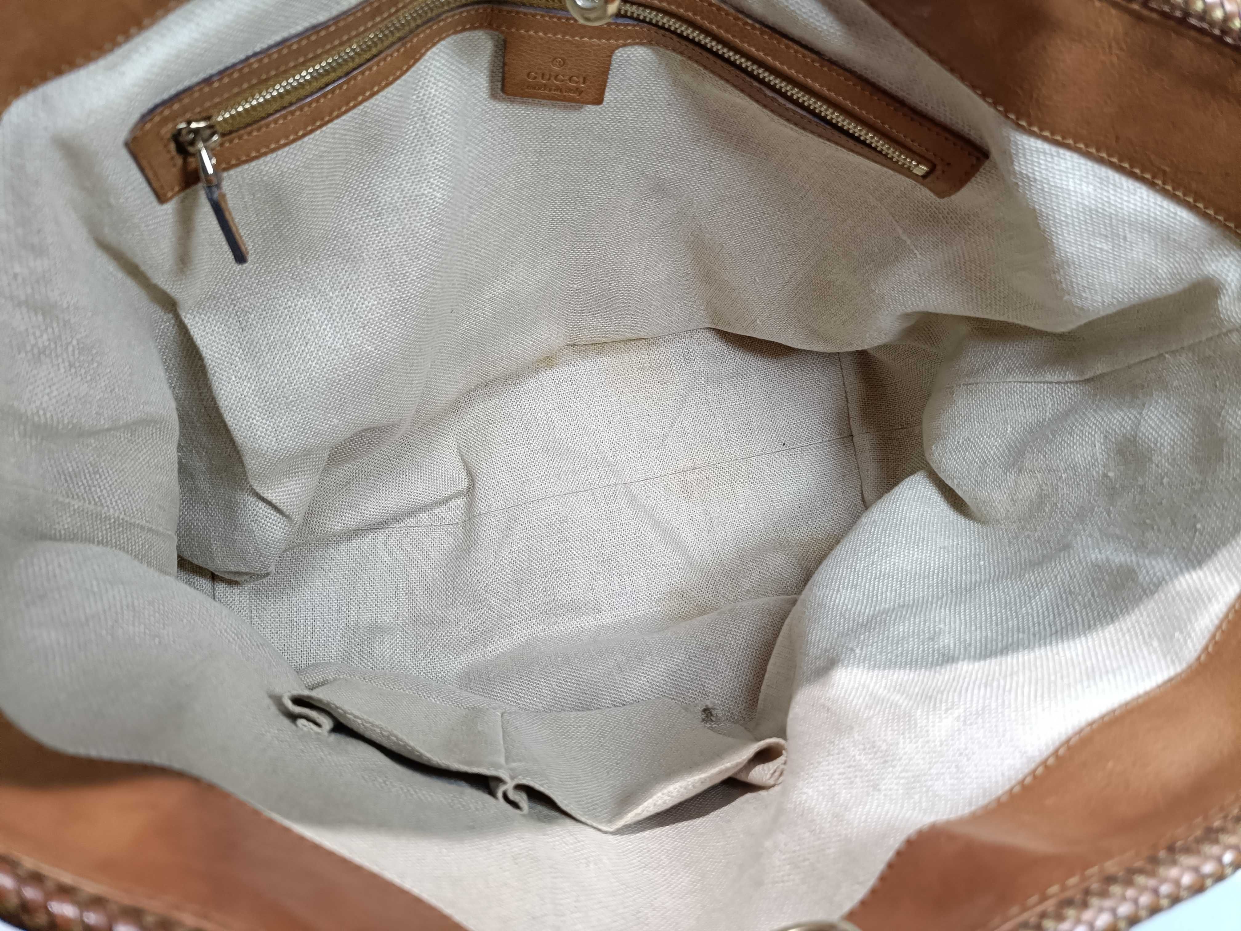 Marrakech Line GG Canvas Intrecciato Tote Bag Handbag — view 9