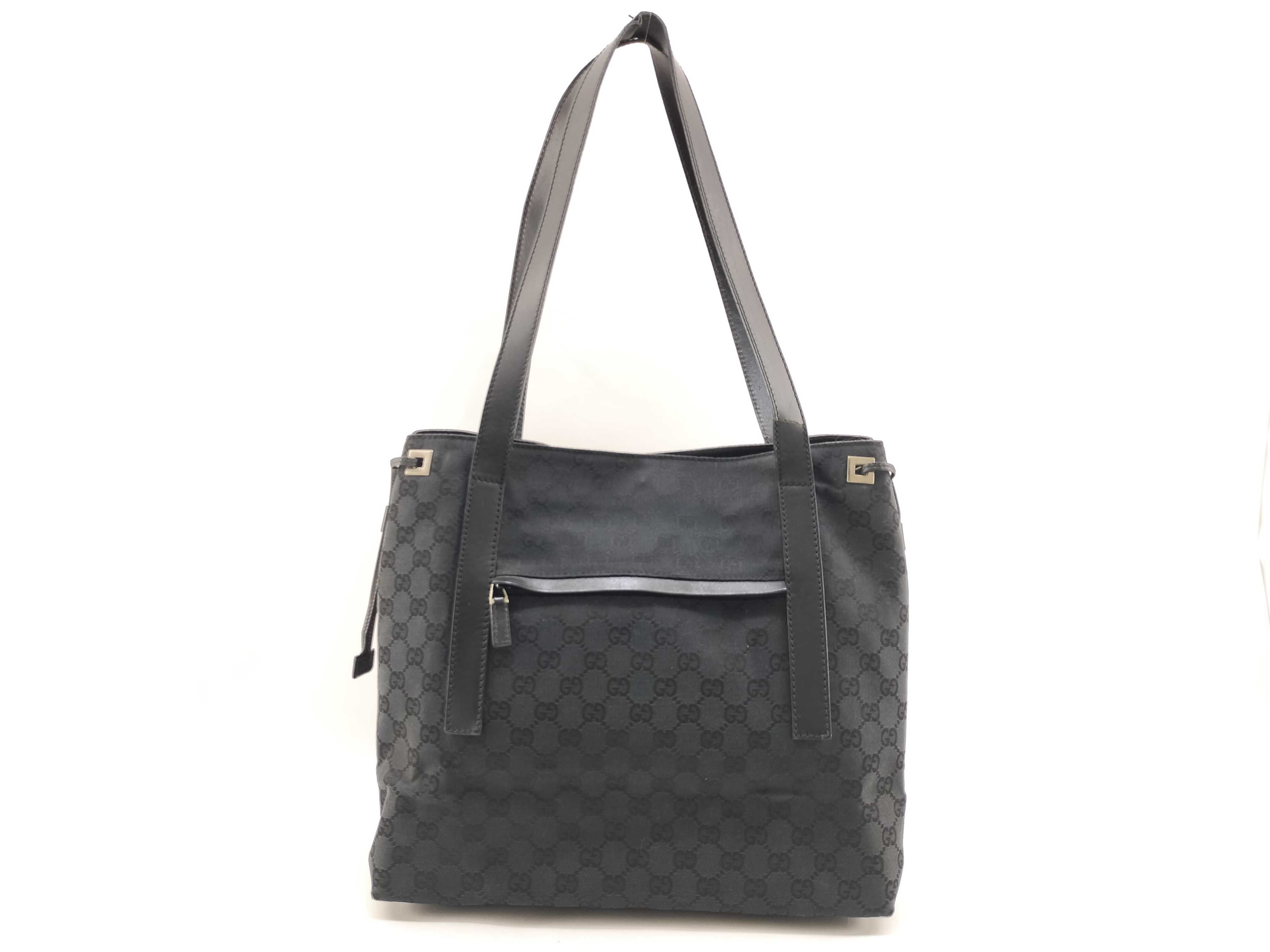 GG Canvas Tote Bag, Black, 019 0493