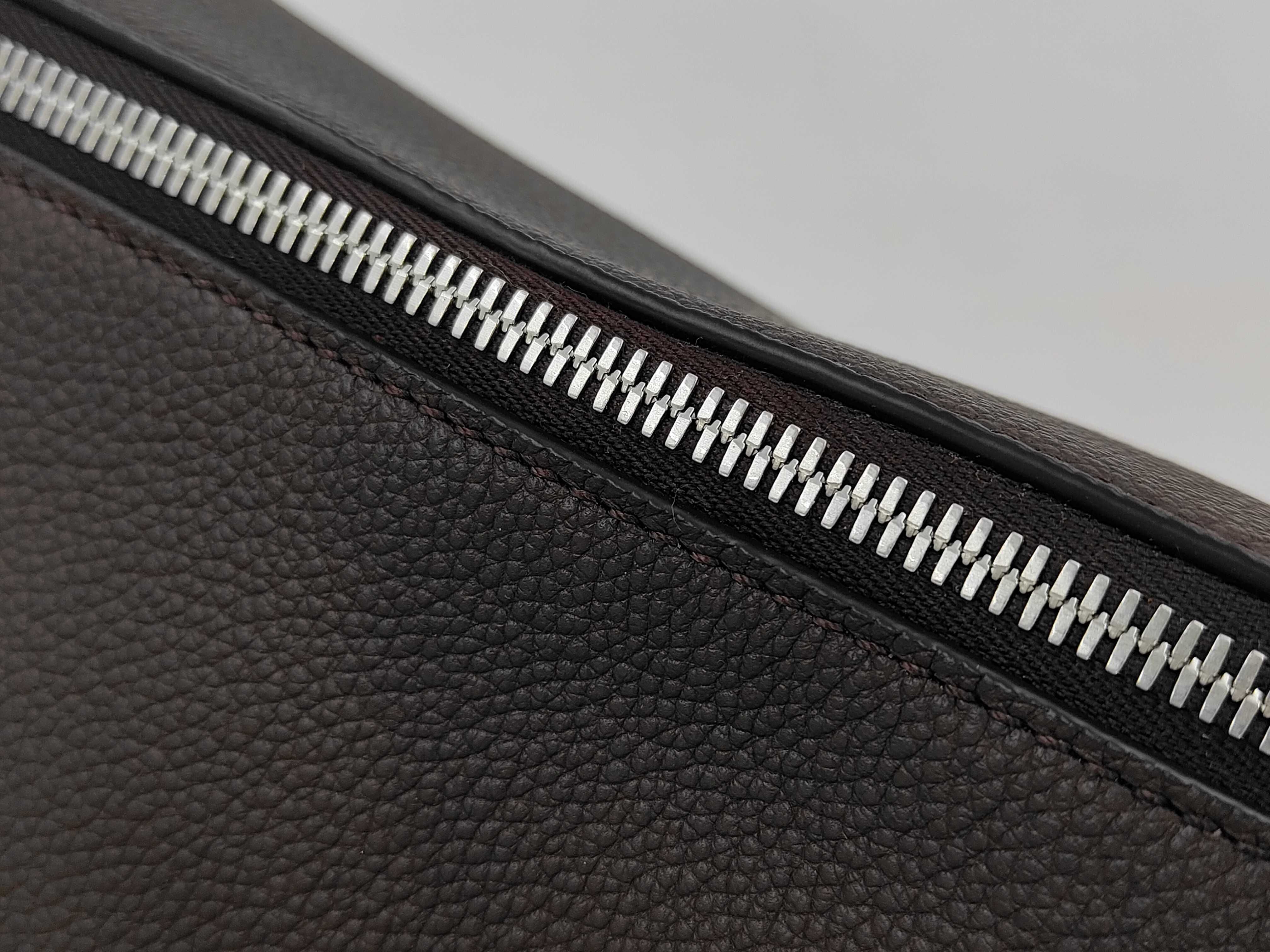 Louis Large Dark Brown Leather Bag 7VA667 ASHI Handbag — view 9