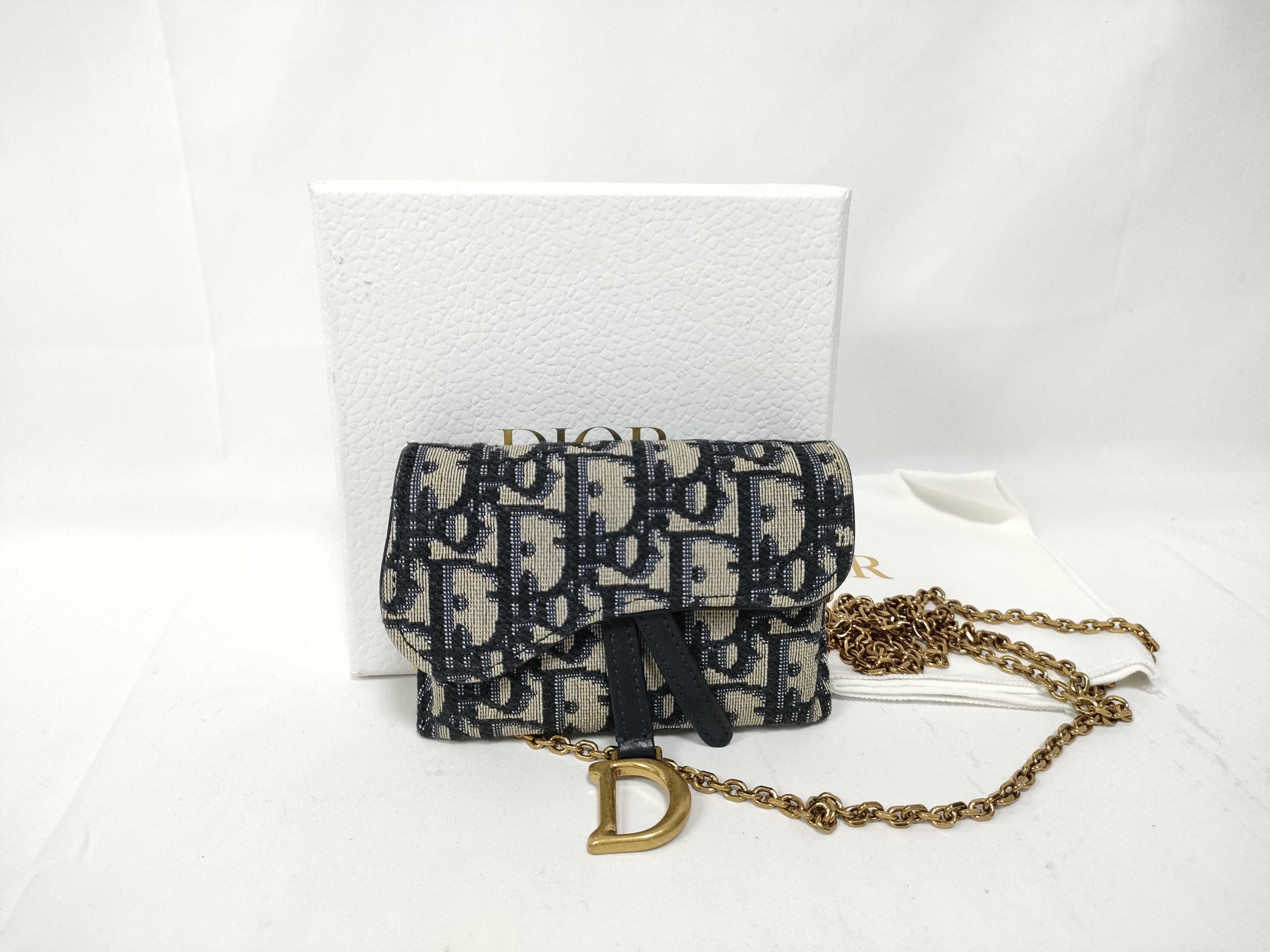 Oblique Saddle Nano Chain Pouch Bag