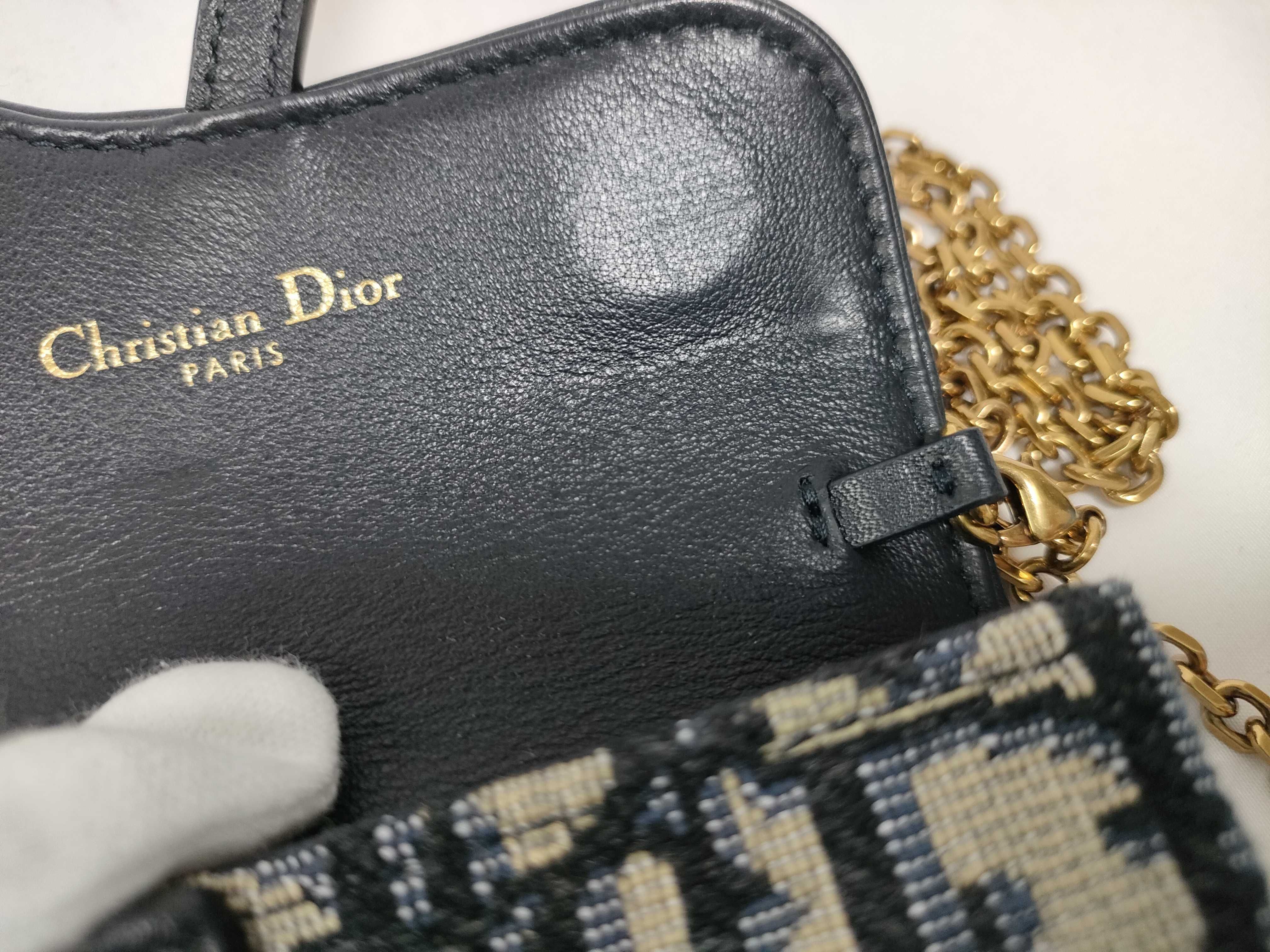 Oblique Saddle Nano Chain Pouch Bag — view 11