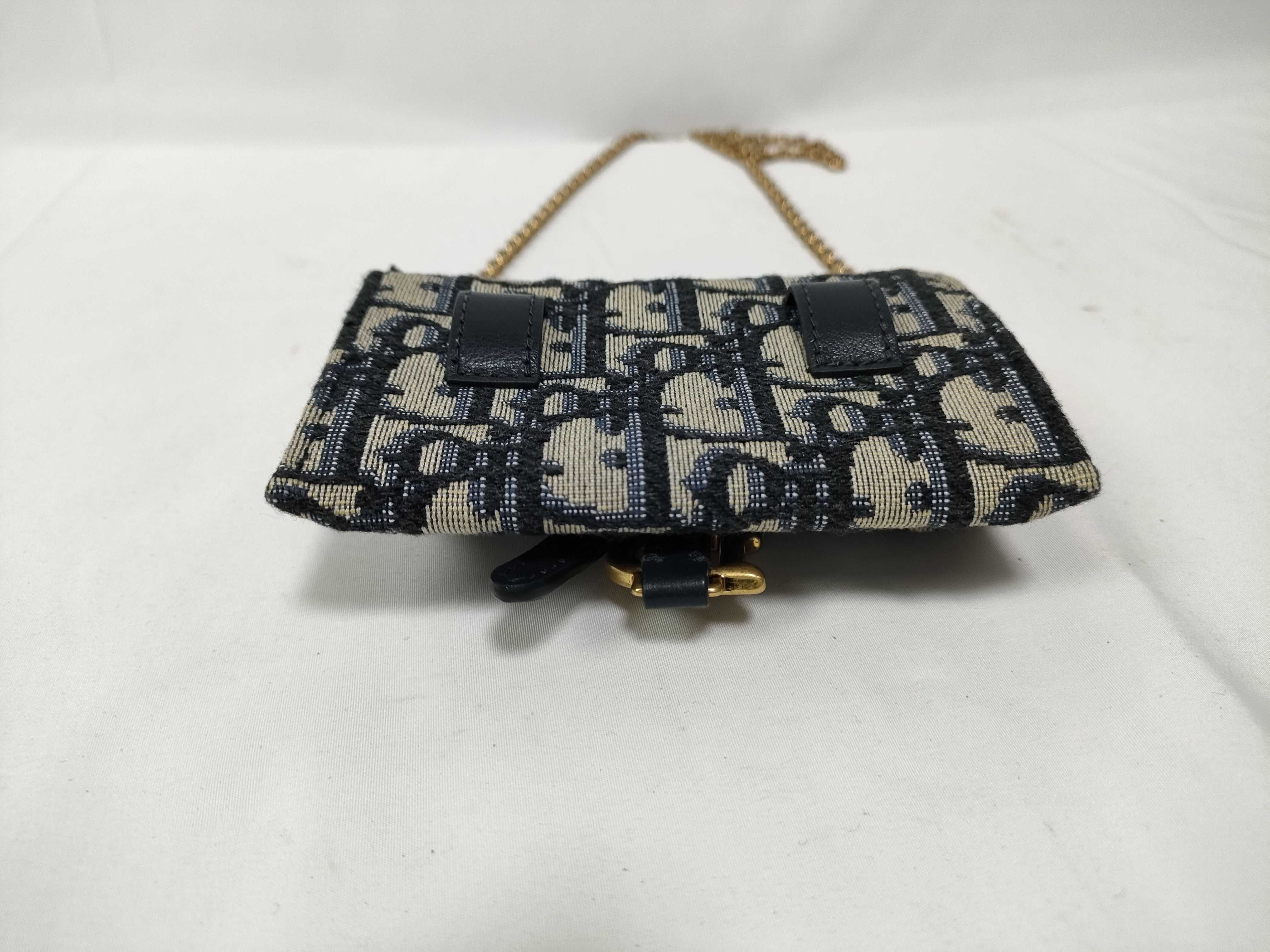 Oblique Saddle Nano Chain Pouch Bag — view 3