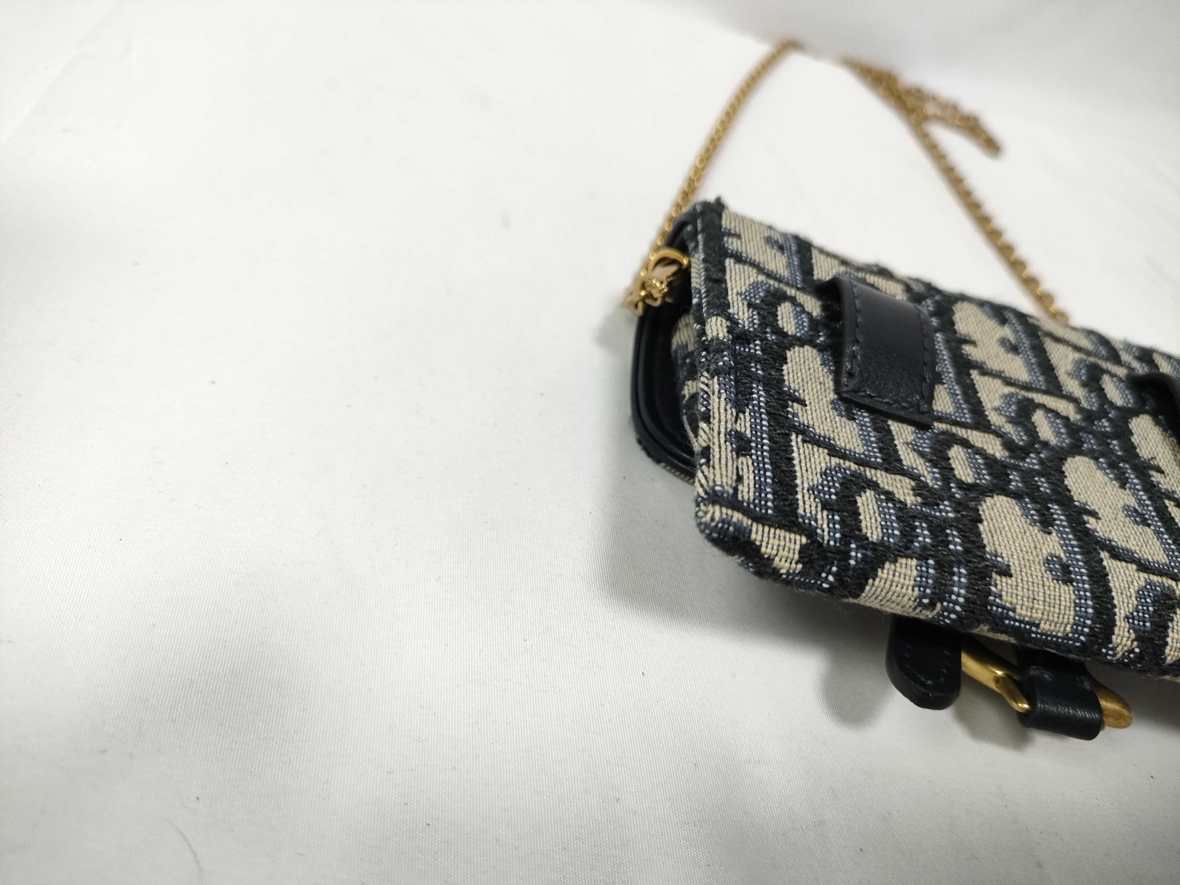 Oblique Saddle Nano Chain Pouch Bag — view 4