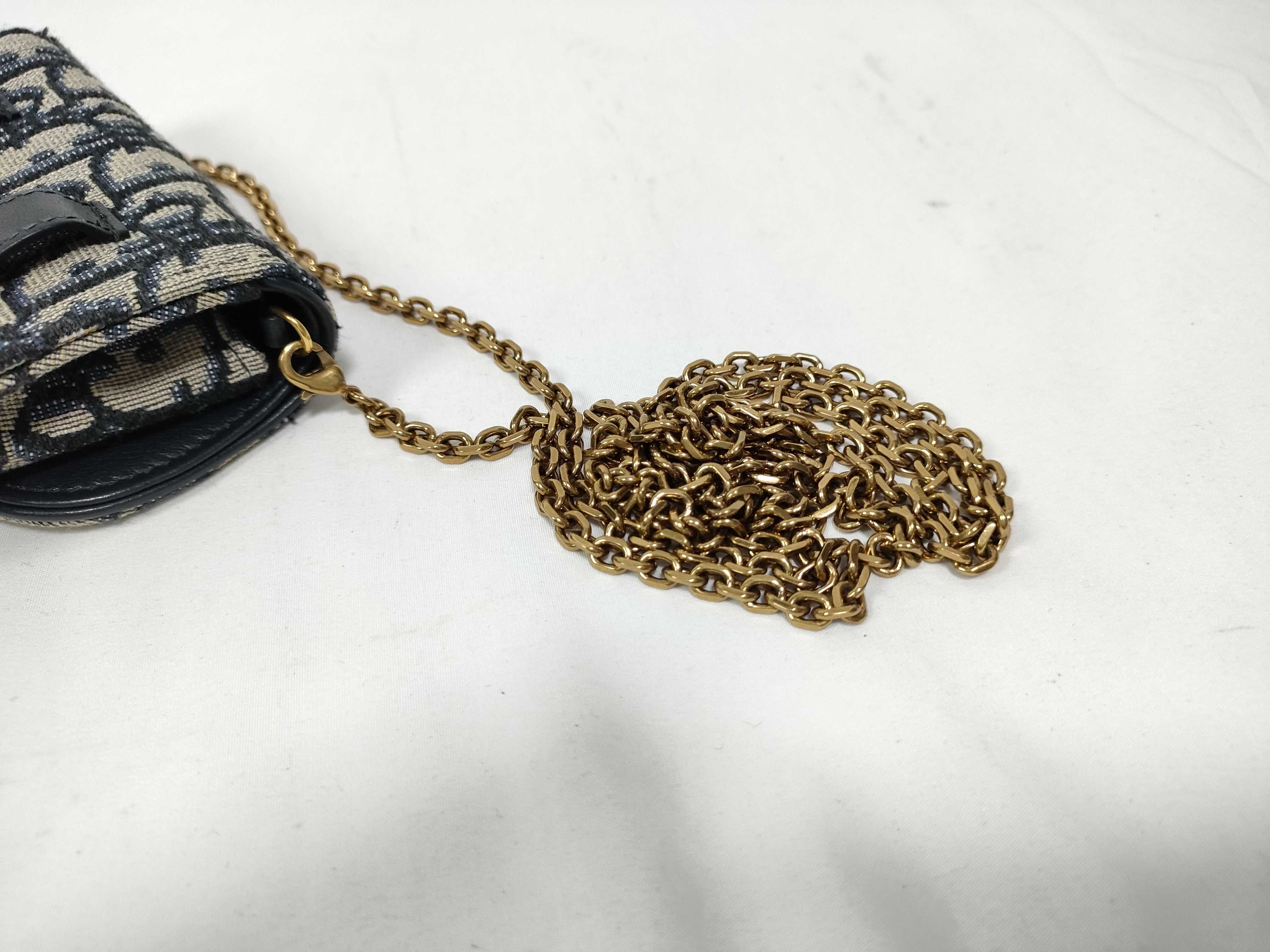 Oblique Saddle Nano Chain Pouch Bag — view 7