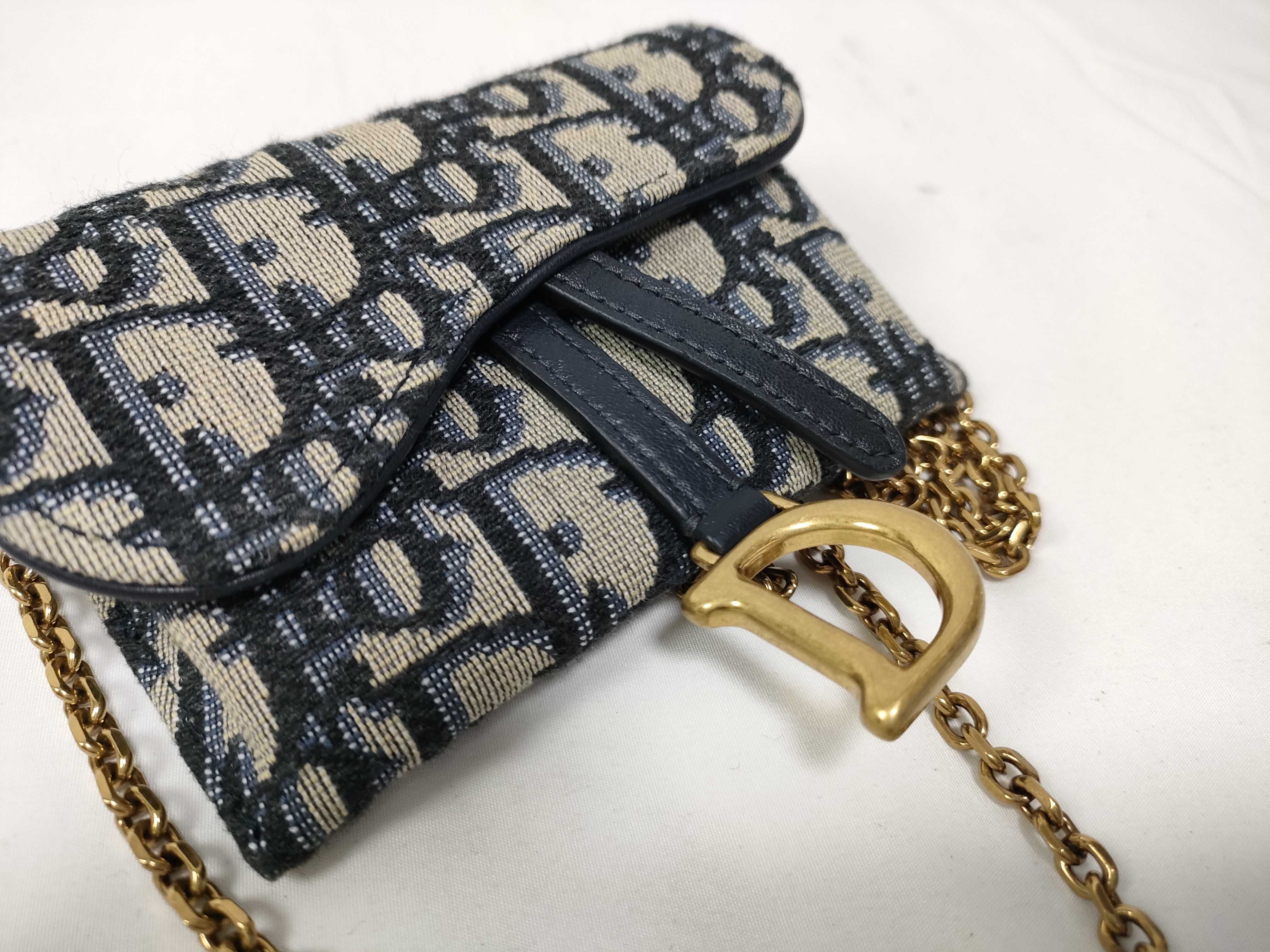 Oblique Saddle Nano Chain Pouch Bag — view 8