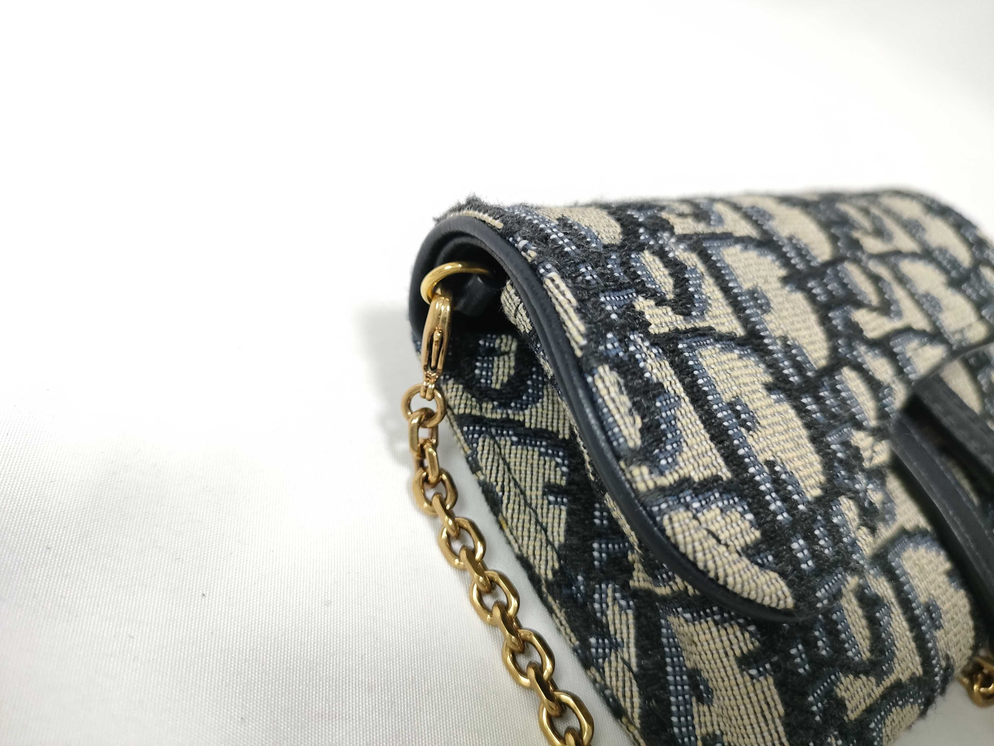 Oblique Saddle Nano Chain Pouch Bag — view 9