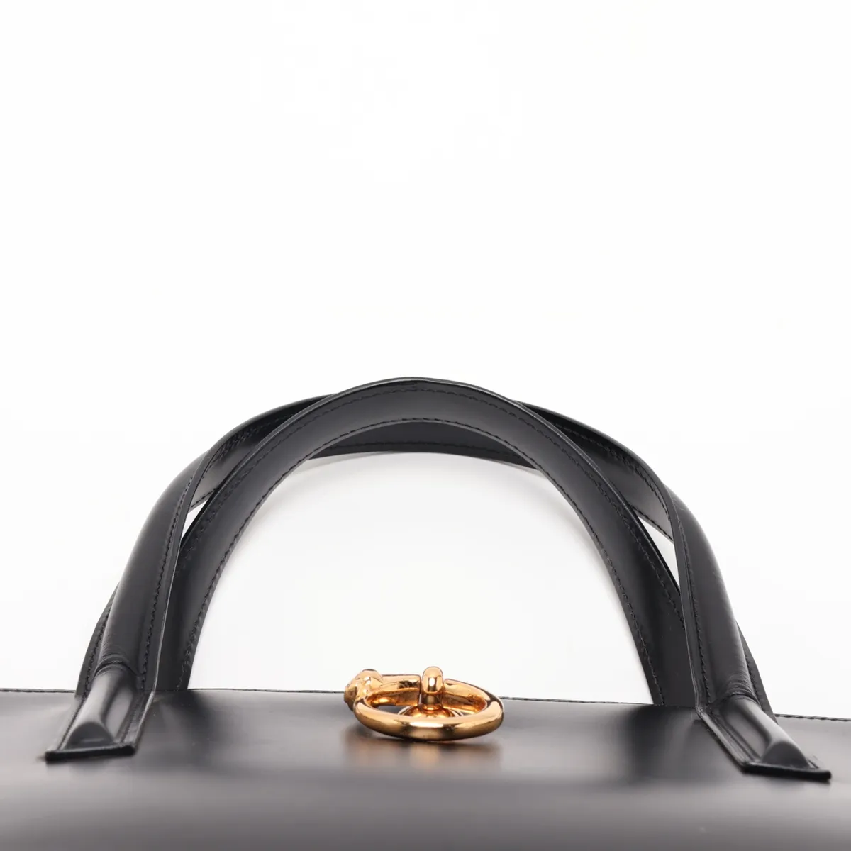 Panthère Leather 2-Way Handbag, Black — view 6