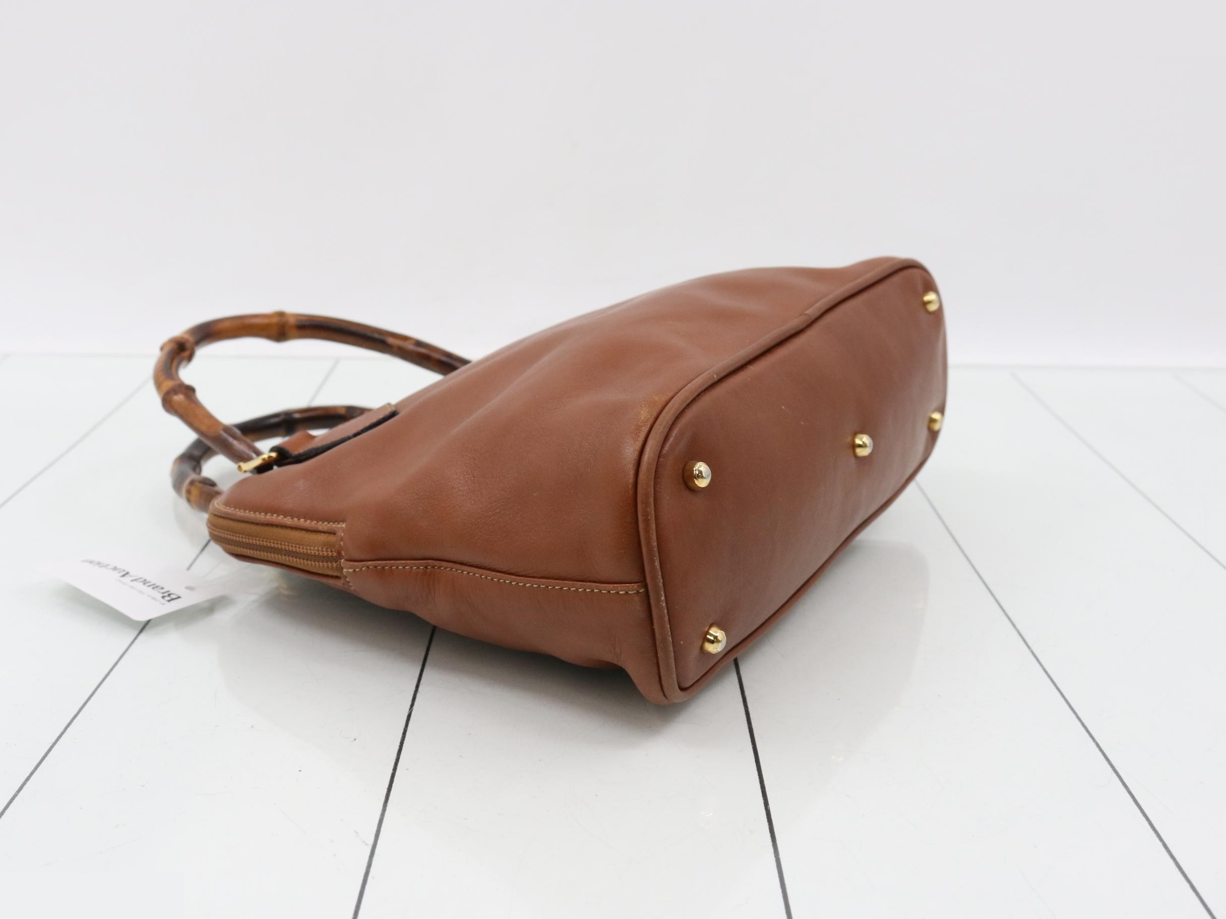 Bamboo Handbag, Brown — view 5