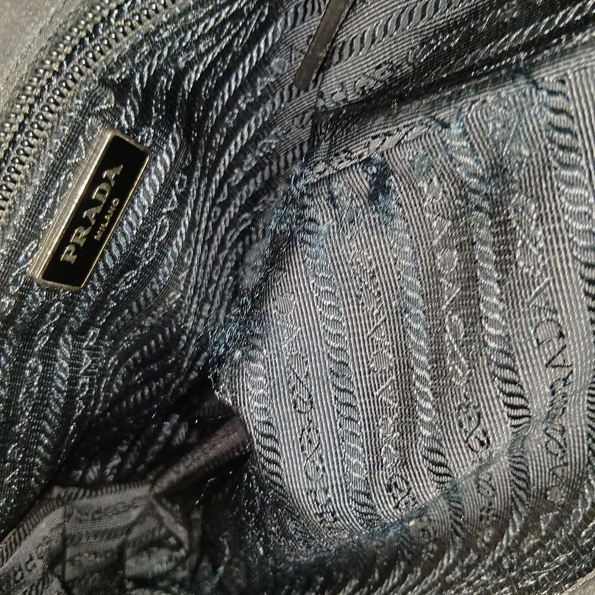 Tessuto Nylon x Leather Shoulder Bag, Black — view 13