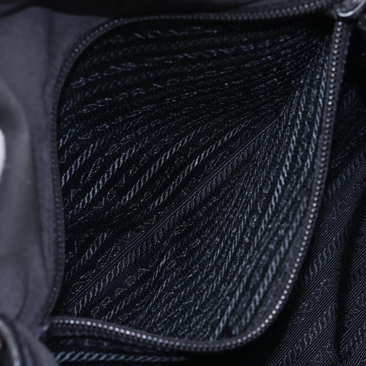 Tessuto Nylon x Leather Shoulder Bag, Black — view 7