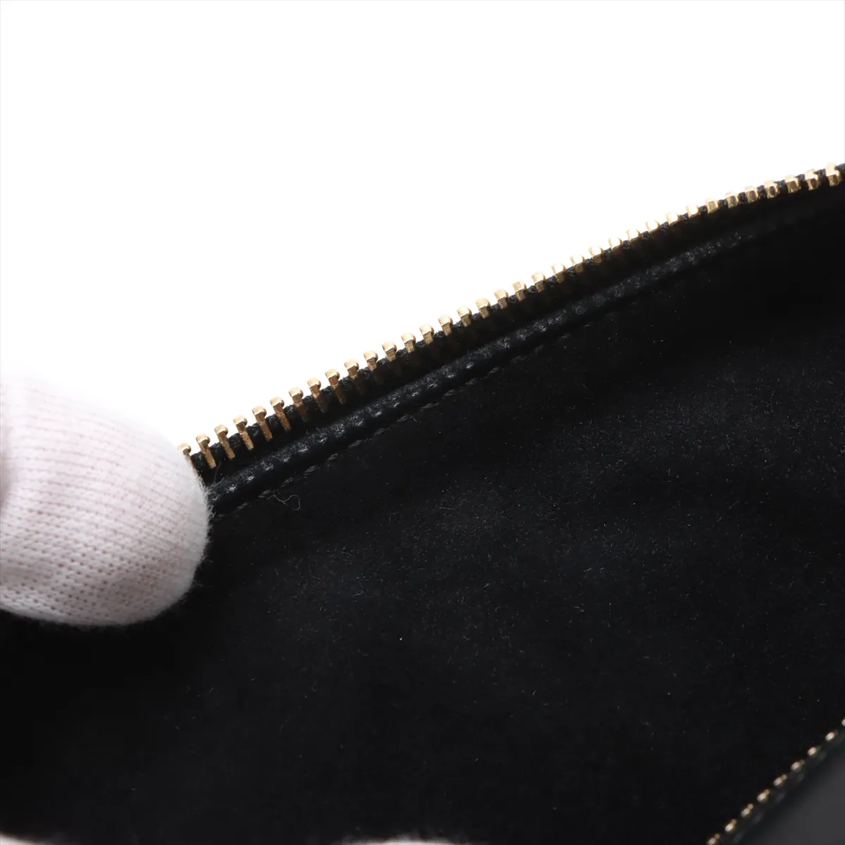 Baby Duffle Leather 2WAY Handbag Black 330958 Belt loop fixed Front right shoulder strap length not adjustable — view 12