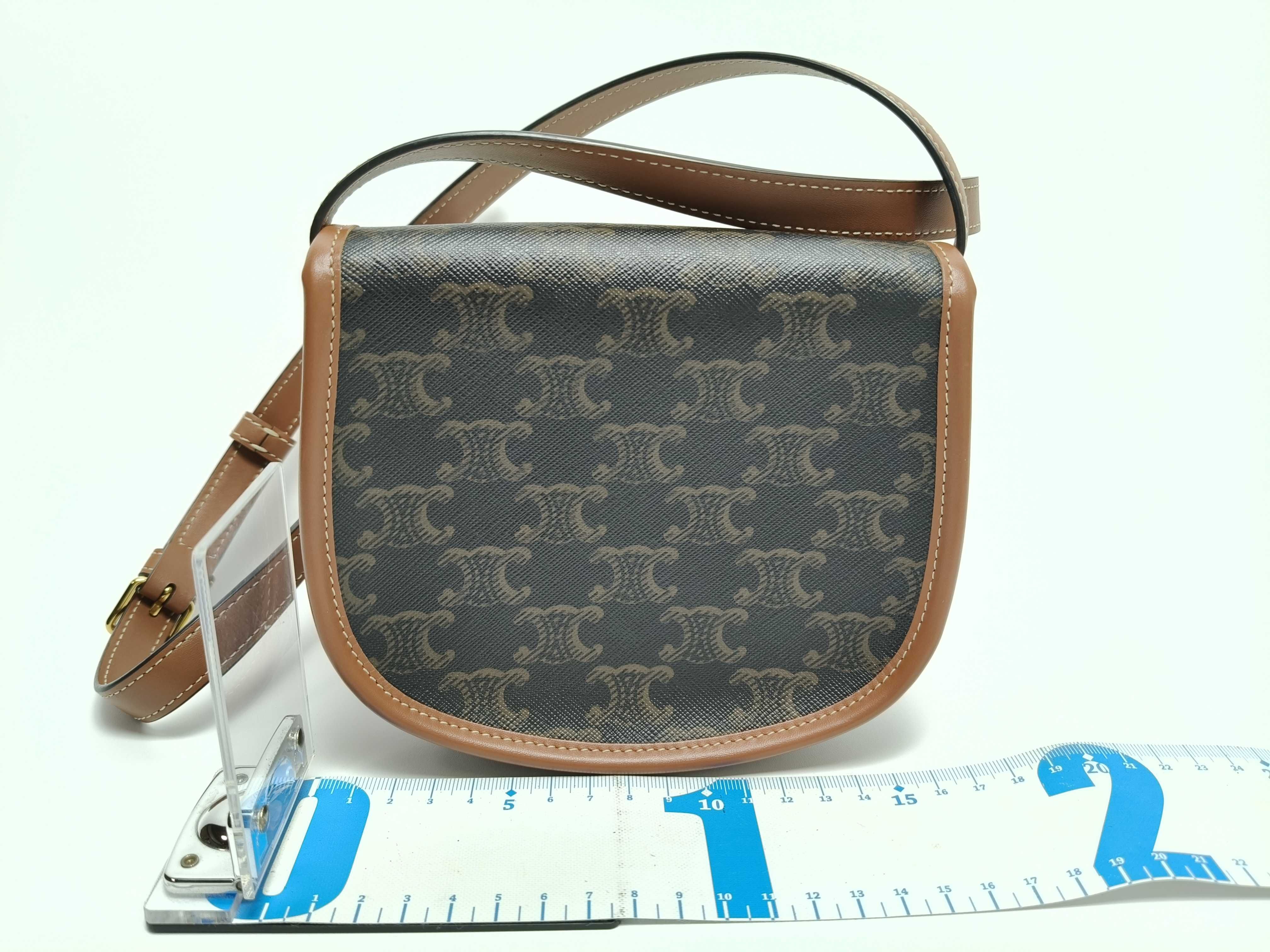 Triomphe PVC x Leather Mini Buzas Shoulder Bag — view 2