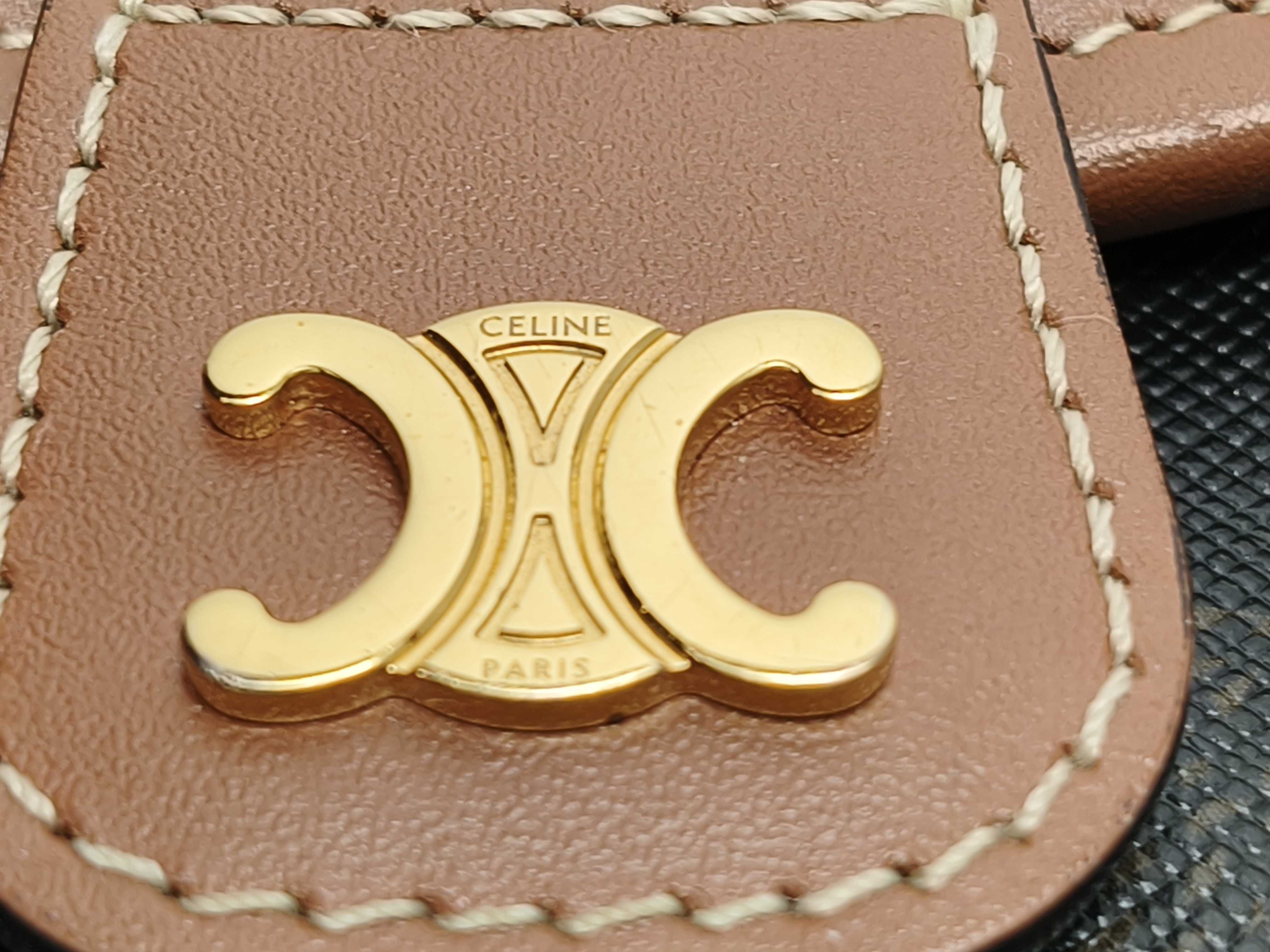Triomphe PVC x Leather Mini Buzas Shoulder Bag — view 12