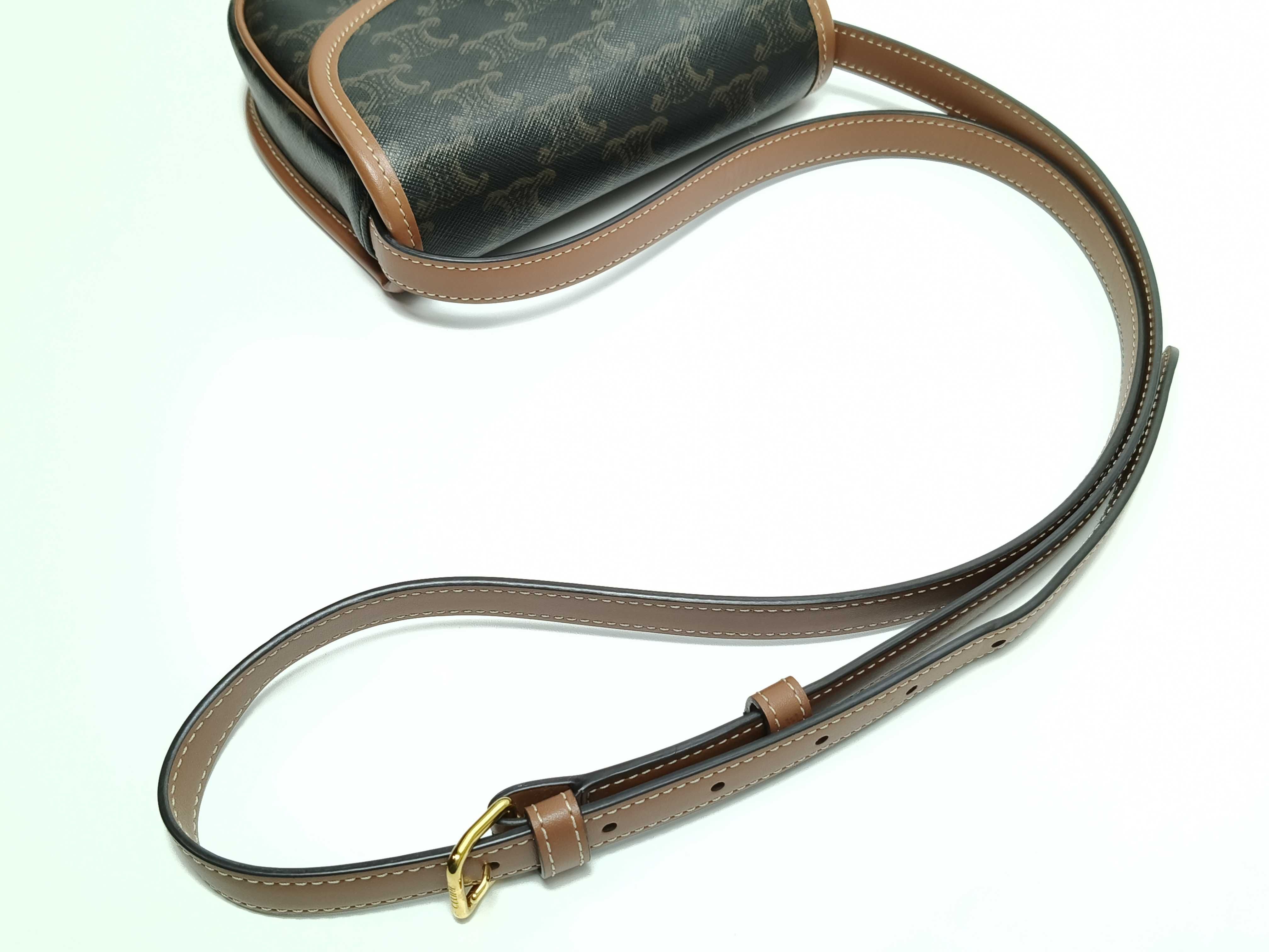 Triomphe PVC x Leather Mini Buzas Shoulder Bag — view 3