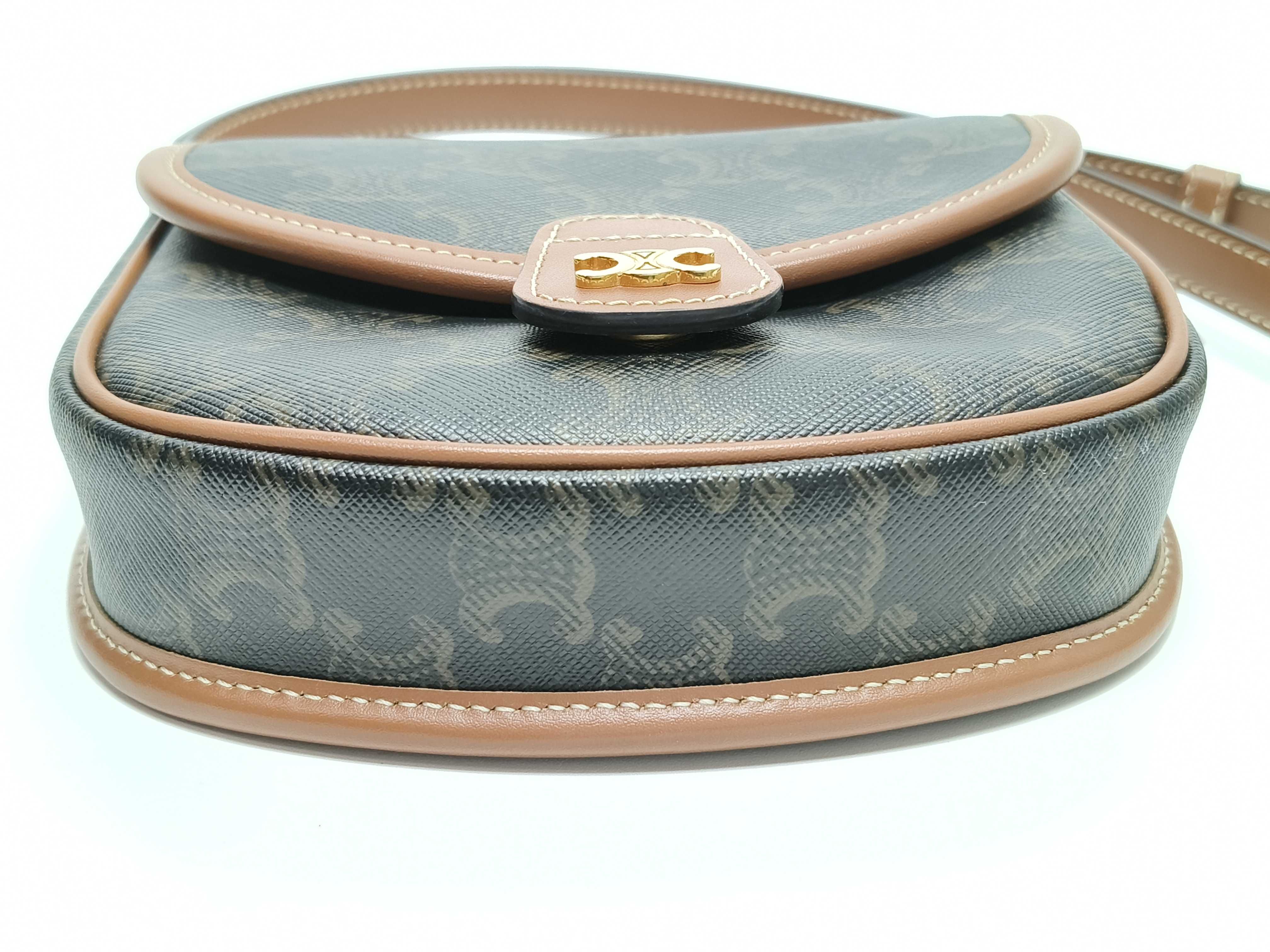 Triomphe PVC x Leather Mini Buzas Shoulder Bag — view 7