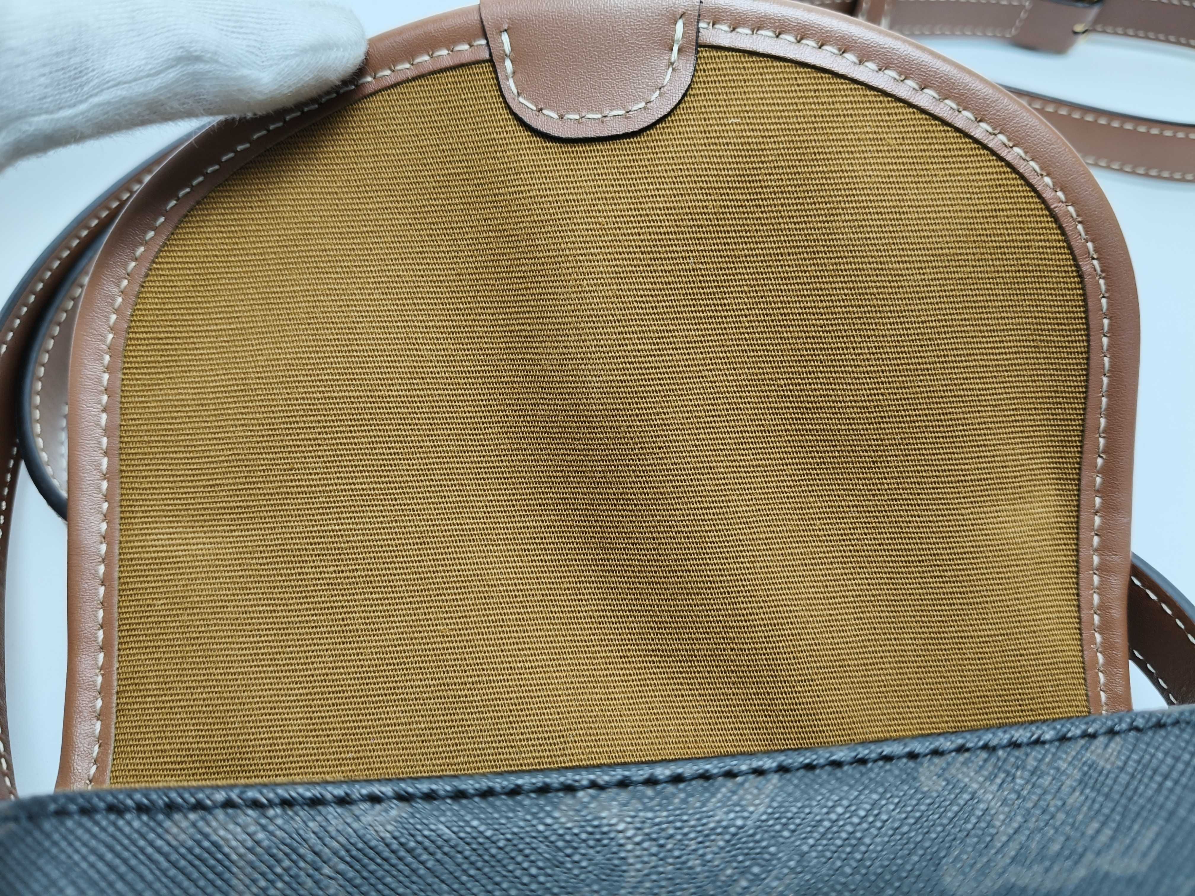Triomphe PVC x Leather Mini Buzas Shoulder Bag — view 8