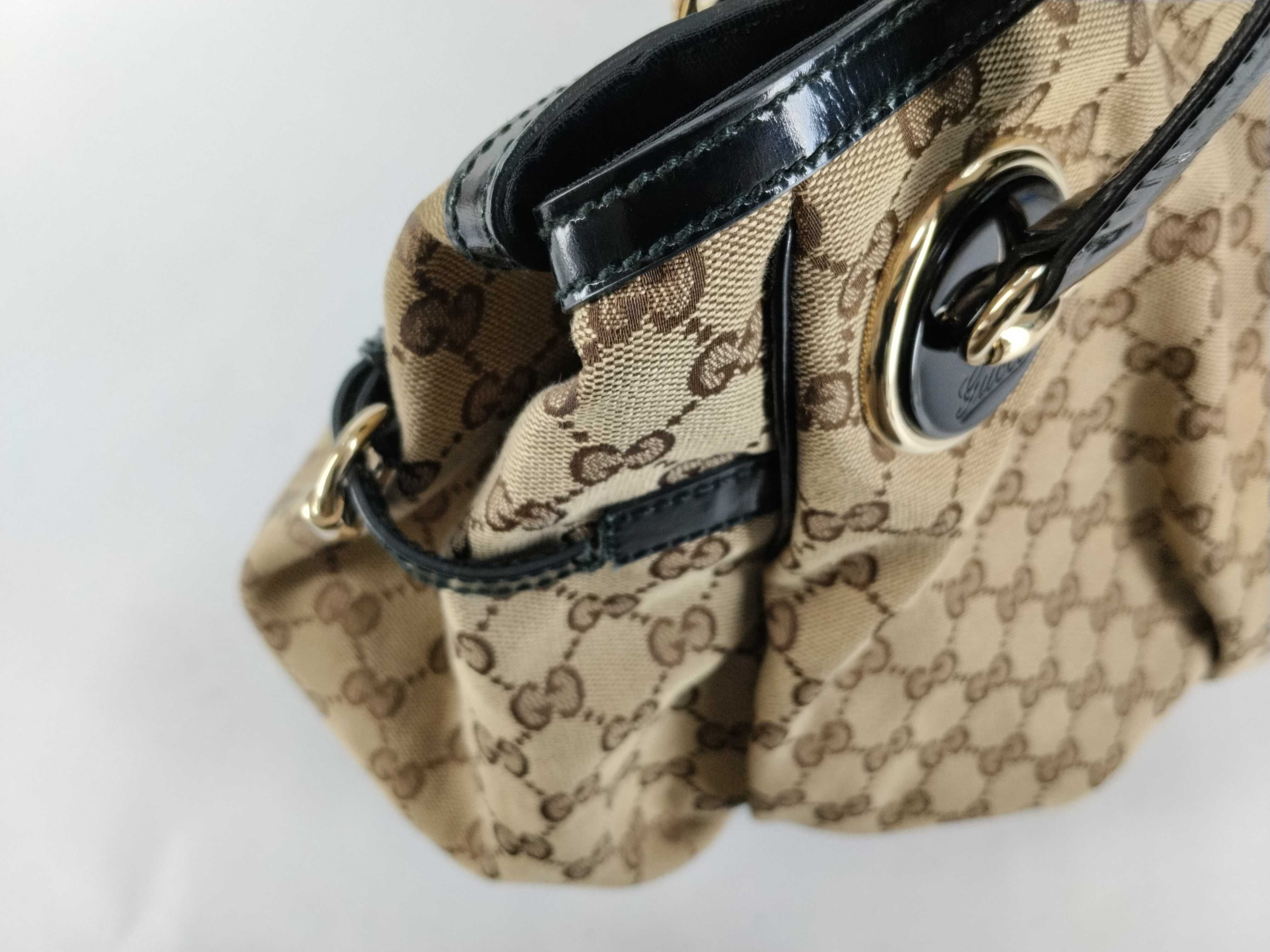 GG Canvas Tote Bag (203528) - Beige x Black — view 8