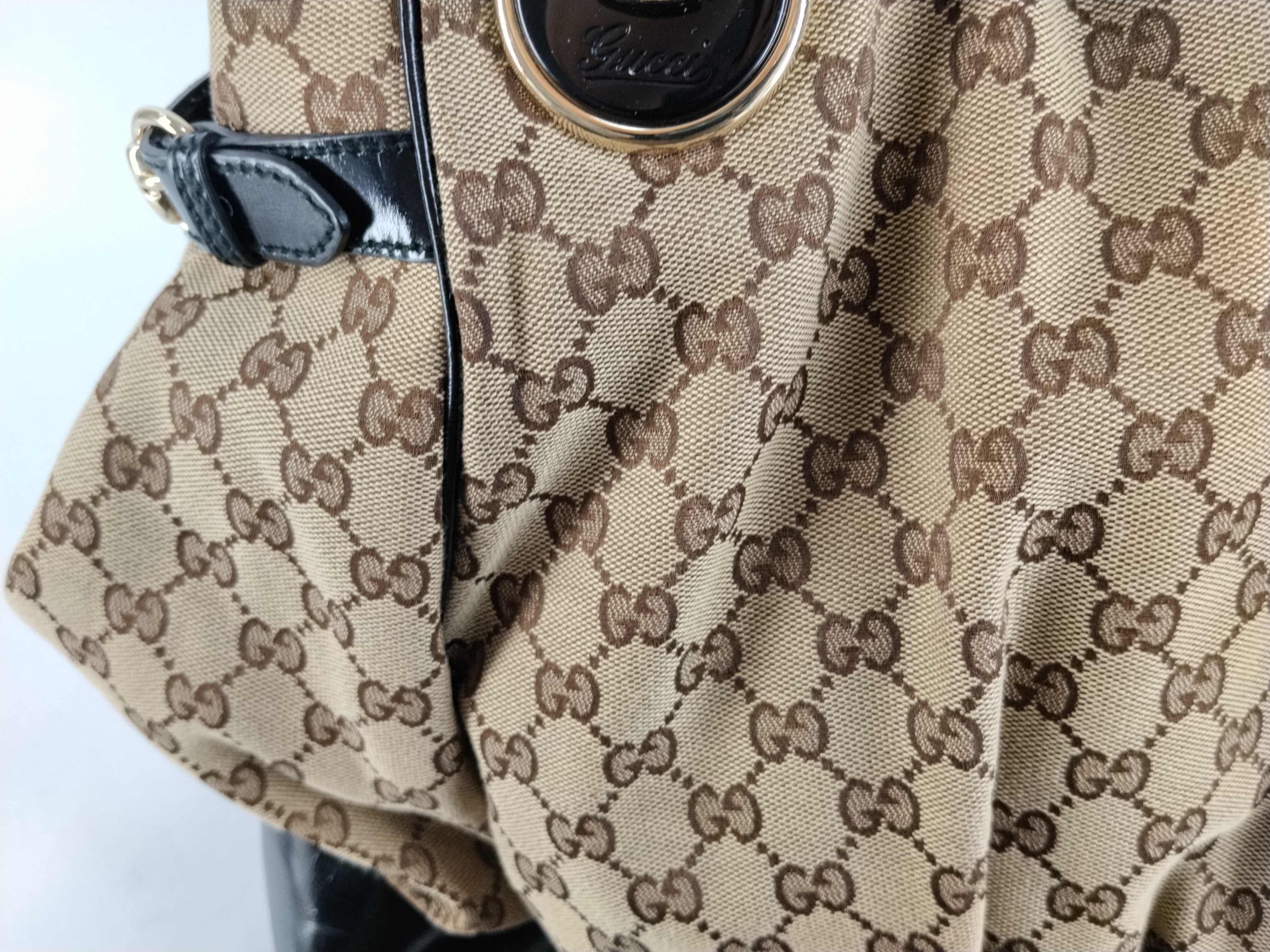 GG Canvas Tote Bag (203528) - Beige x Black — view 9