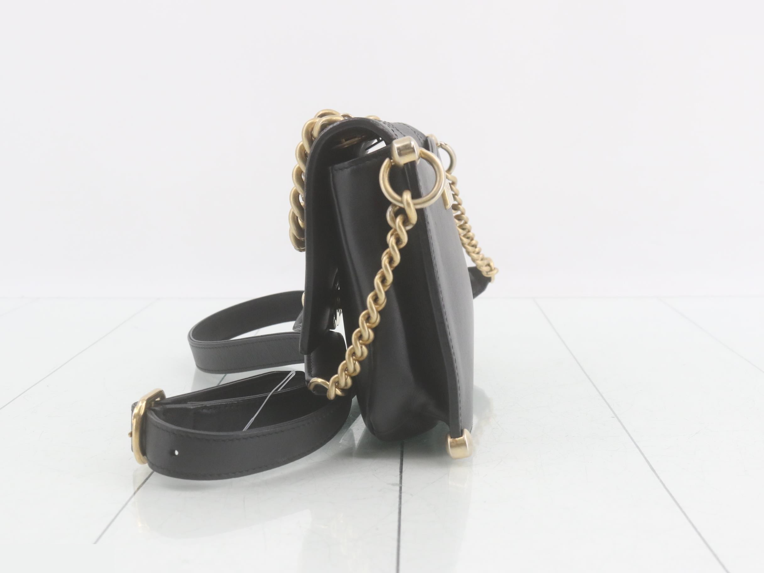 Matelassé Leather 2-Way Chain Handbag — view 3