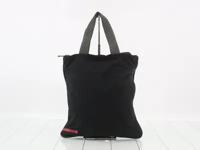 Nylon handbag, model 4VA070, black