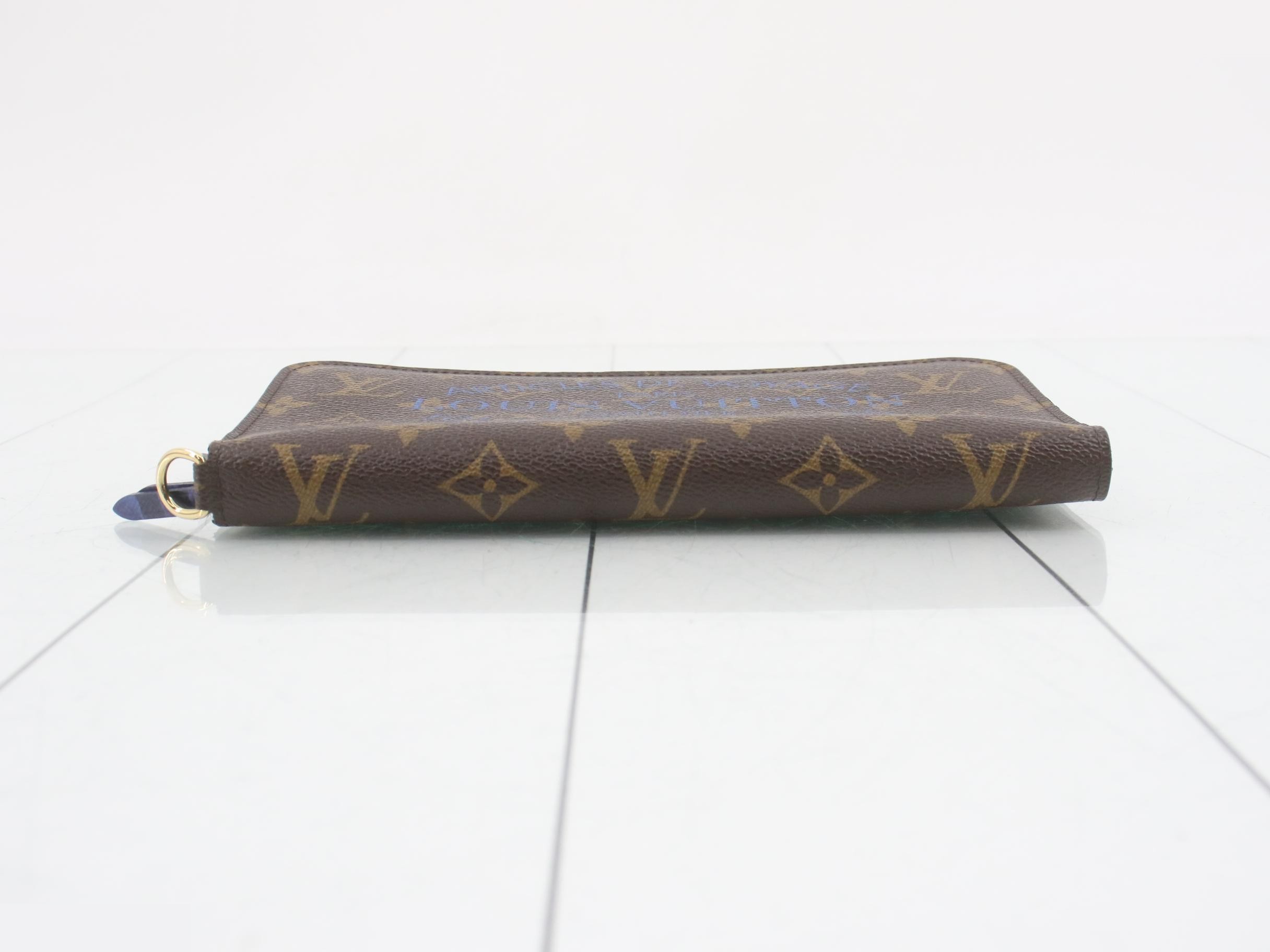 Ikat Flower Portefeuille Insolite Grand Blue Bi-fold Long Wallet — view 3
