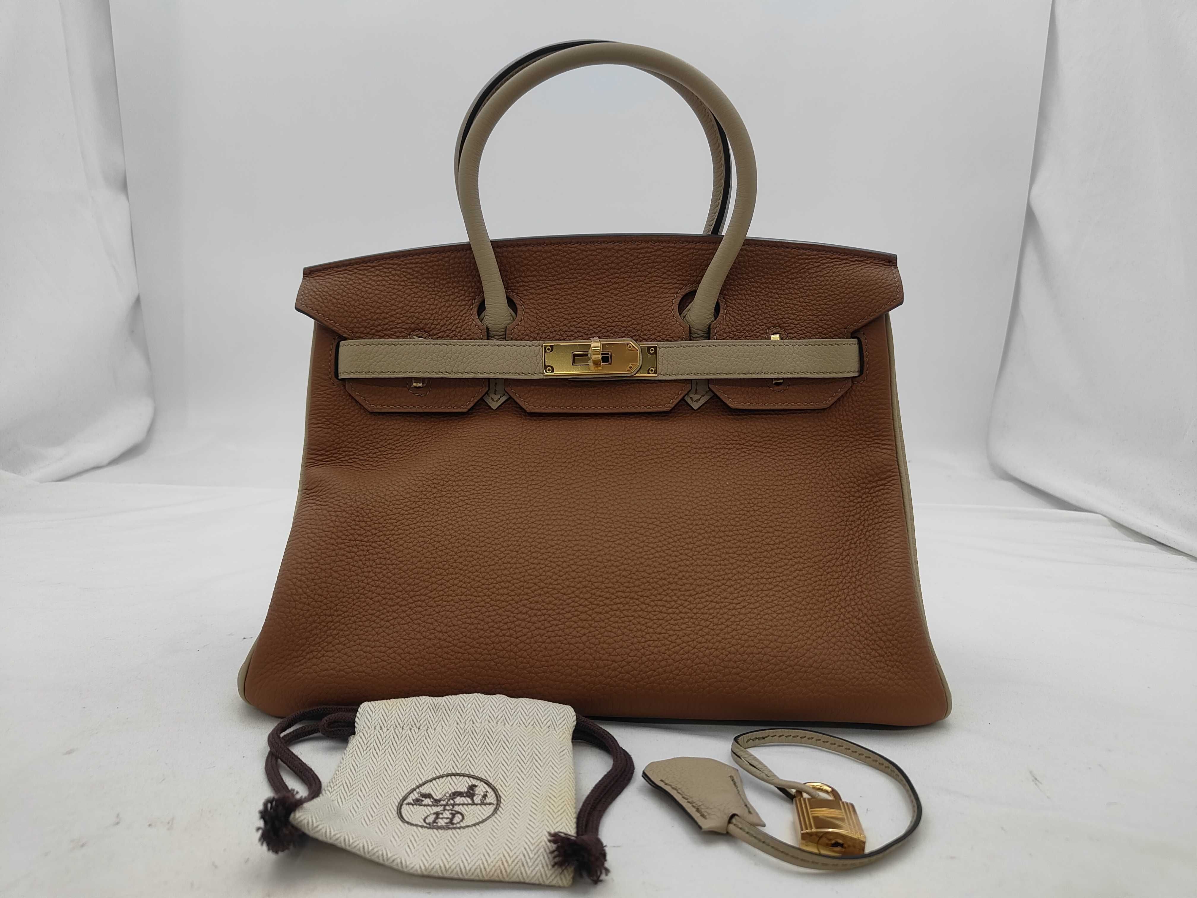 Birkin 30 Gold Beige Handbag