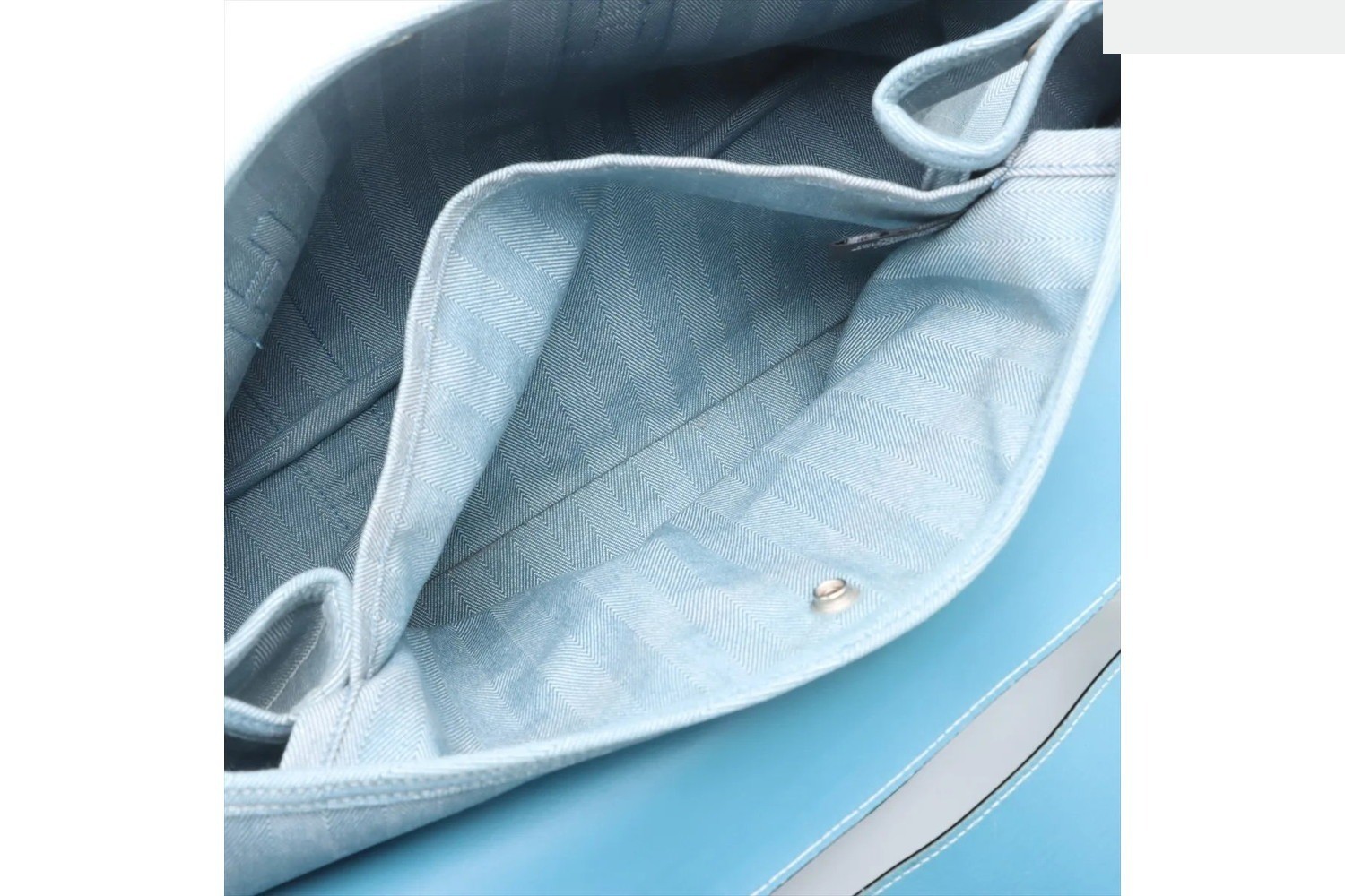 Valparaiso GM Toile Chevron Leather Tote Bag — view 8