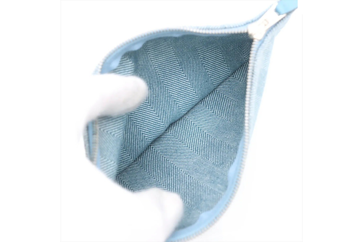 Valparaiso GM Toile Chevron Leather Tote Bag — view 9