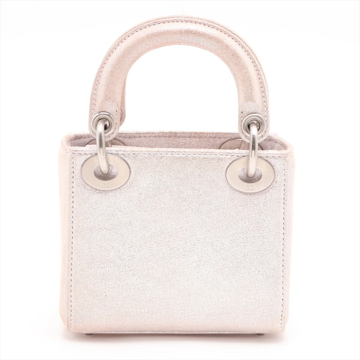 Lady Dior Mini Leather x Jewel 2-Way Handbag, Pink Beige — view 2