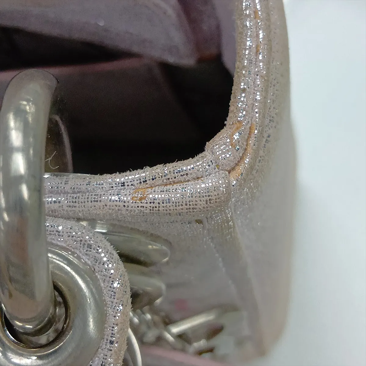 Lady Dior Mini Leather x Jewel 2-Way Handbag, Pink Beige — view 12
