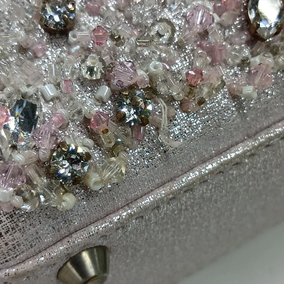 Lady Dior Mini Leather x Jewel 2-Way Handbag, Pink Beige — view 14