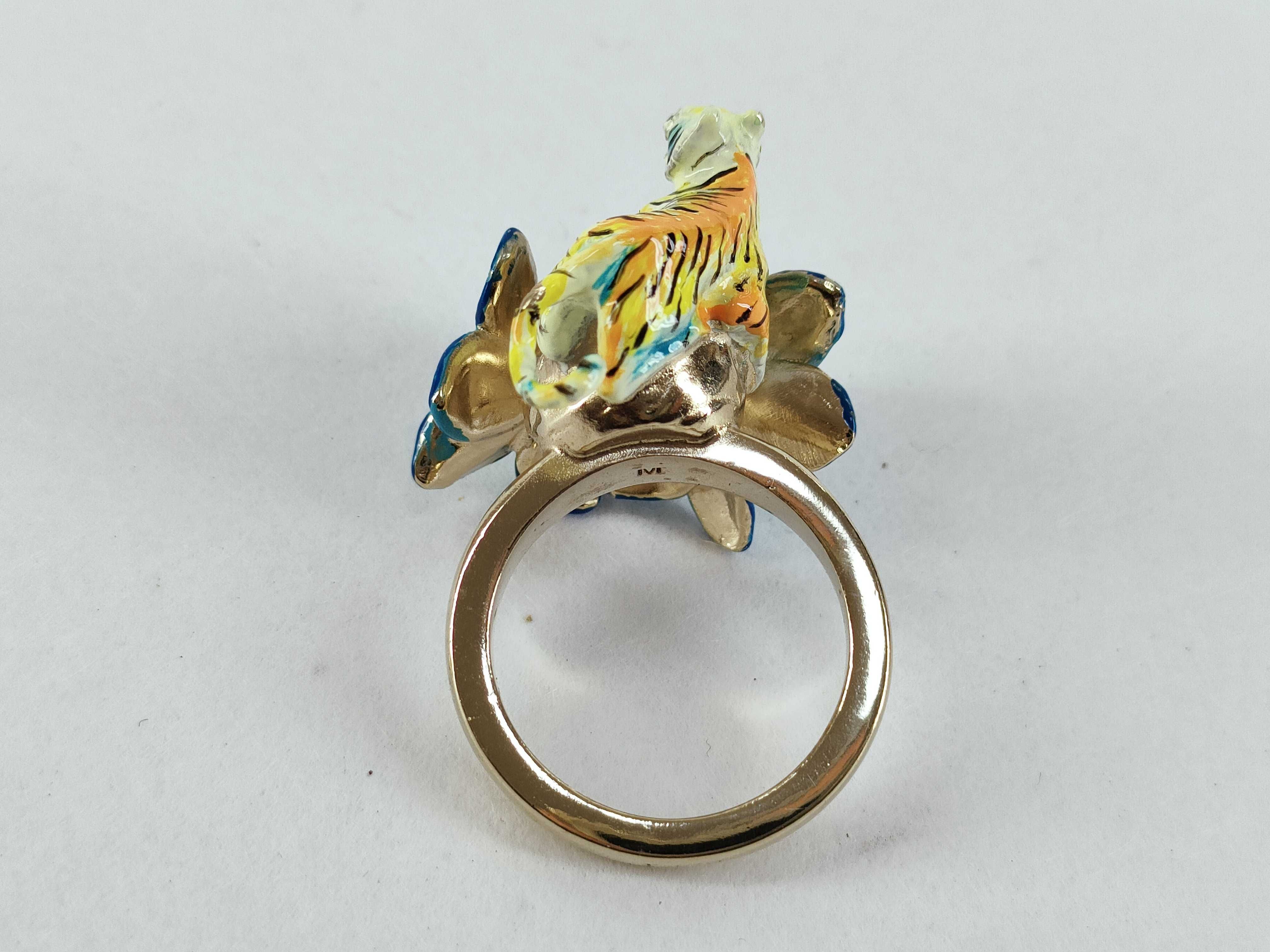 Toile de Jouy Voyage Tiger Flower Ring, Size M — view 4