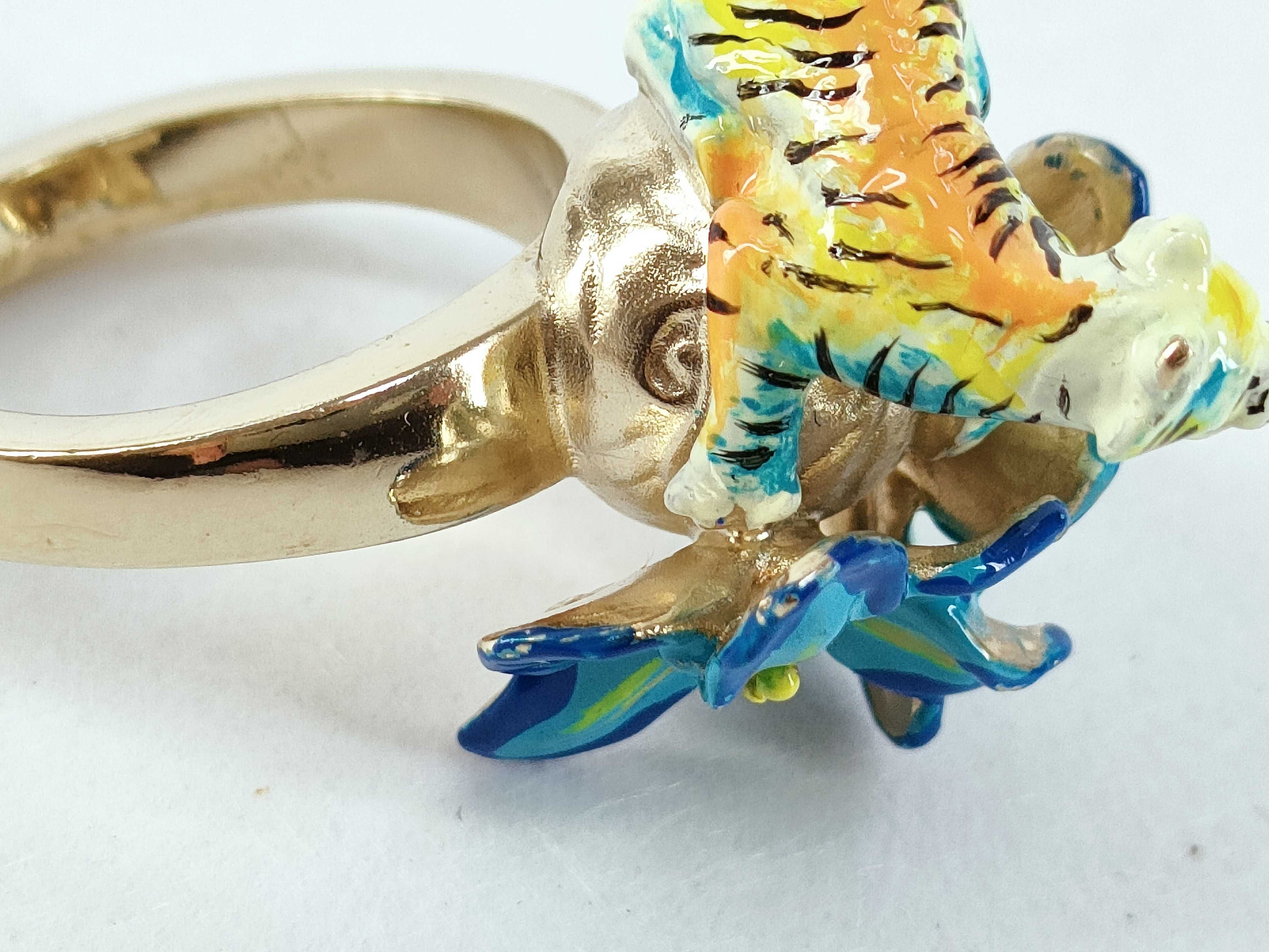 Toile de Jouy Voyage Tiger Flower Ring, Size M — view 8