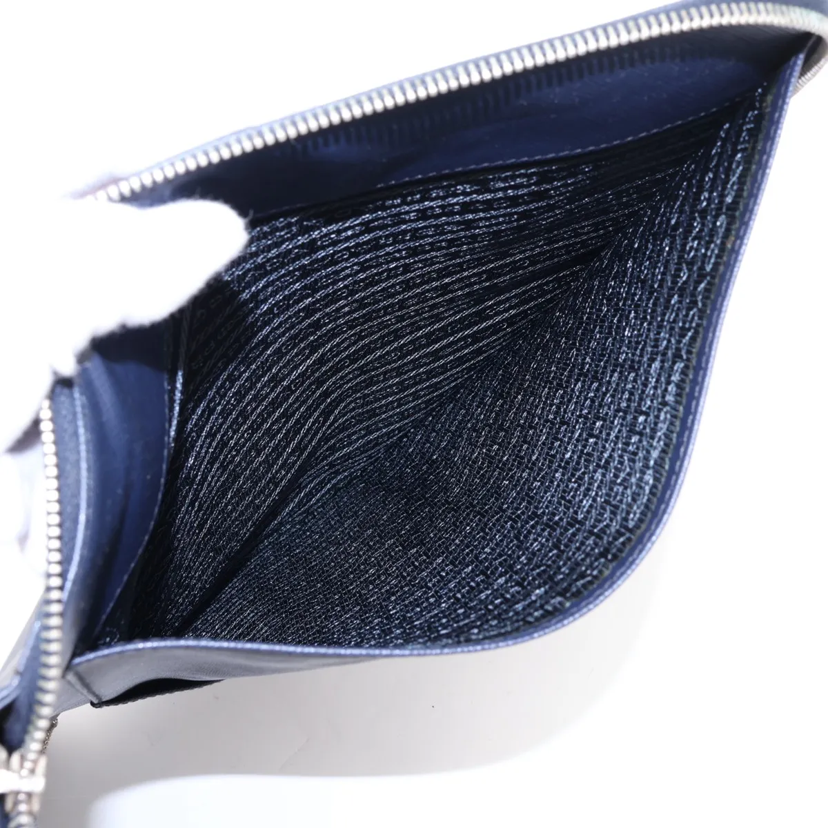 Saffiano Leather Business Bag, Navy — view 11