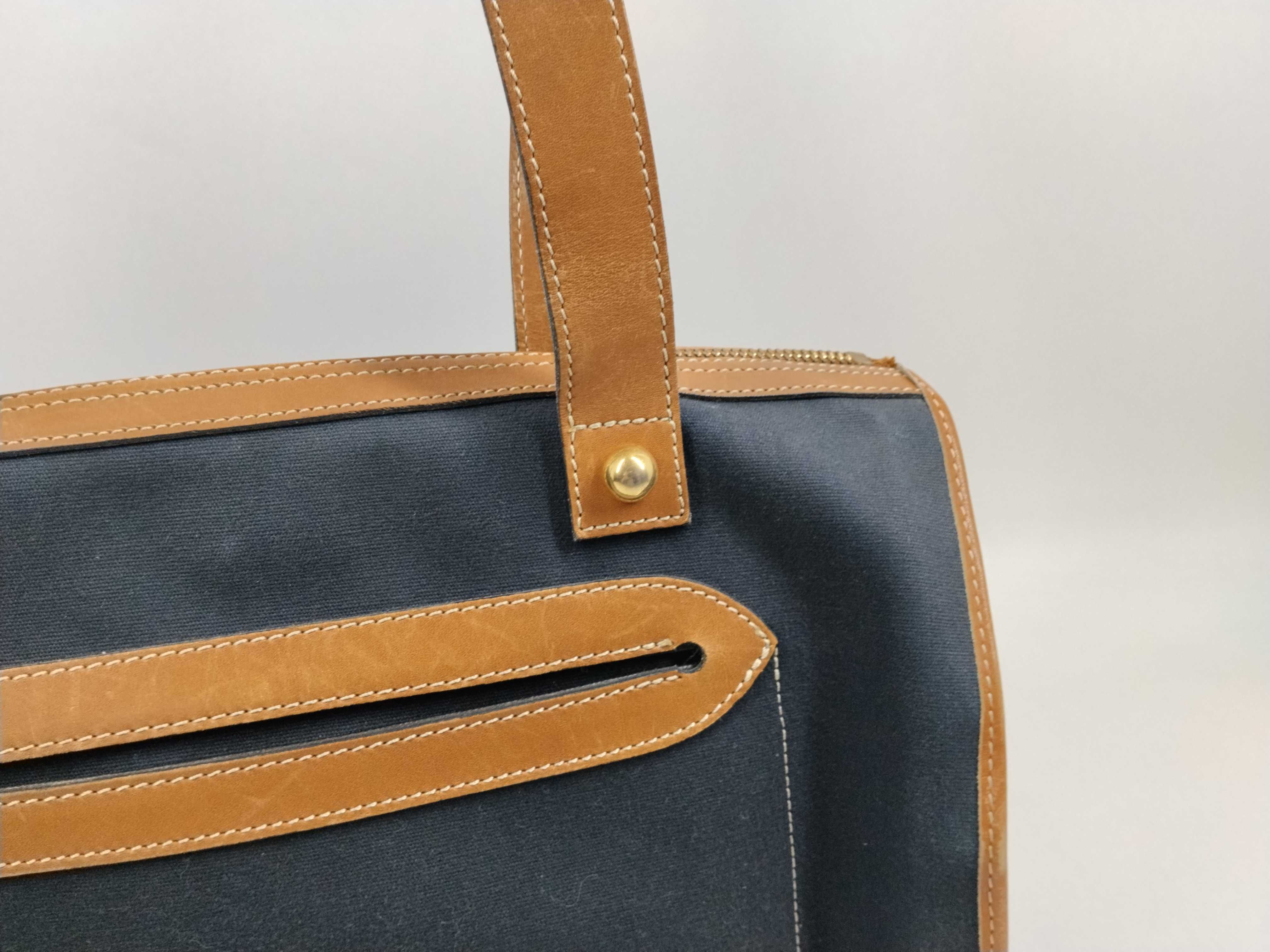 Canvas x Leather Mini Boston Bag — view 3