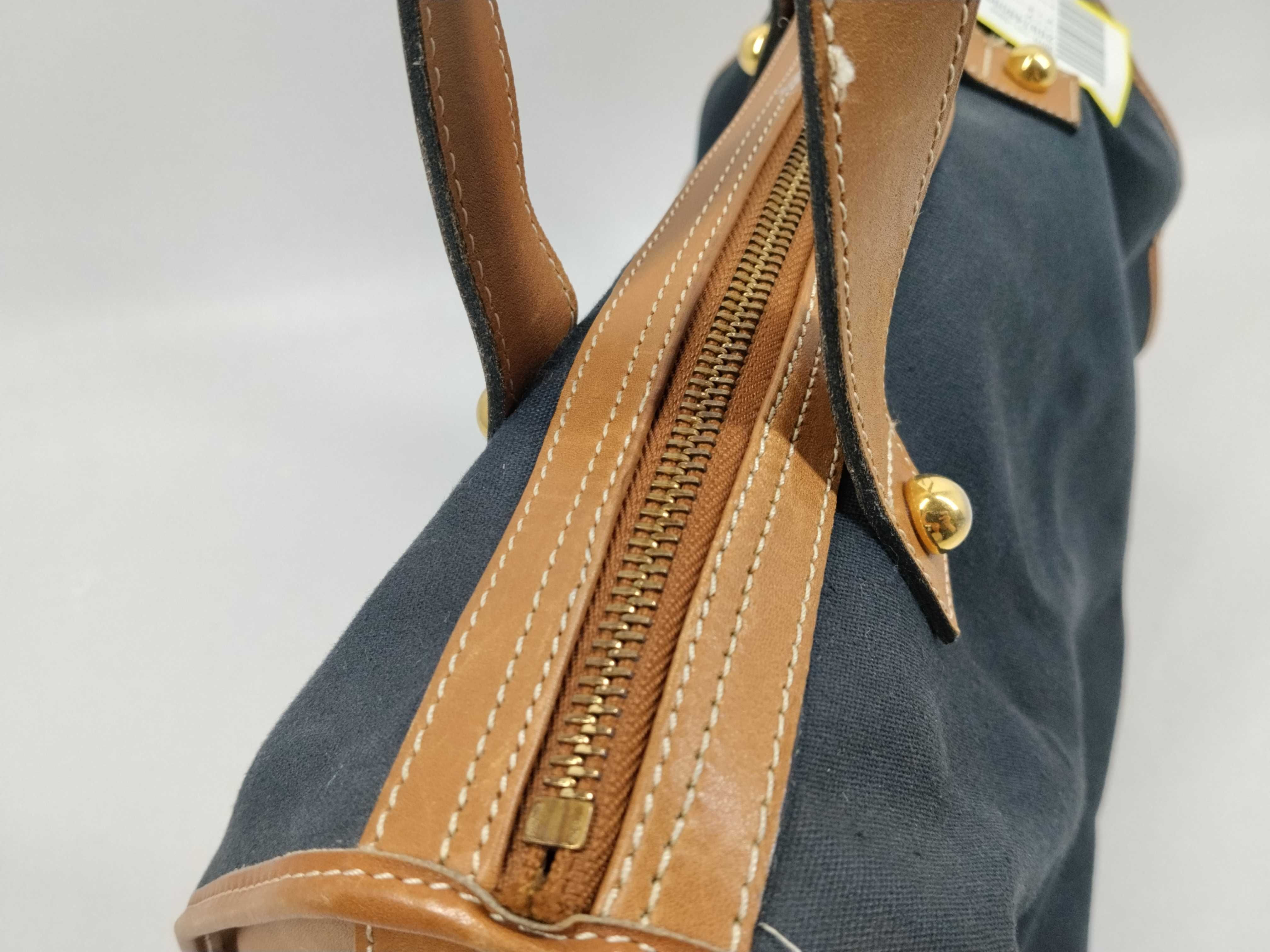 Canvas x Leather Mini Boston Bag — view 6