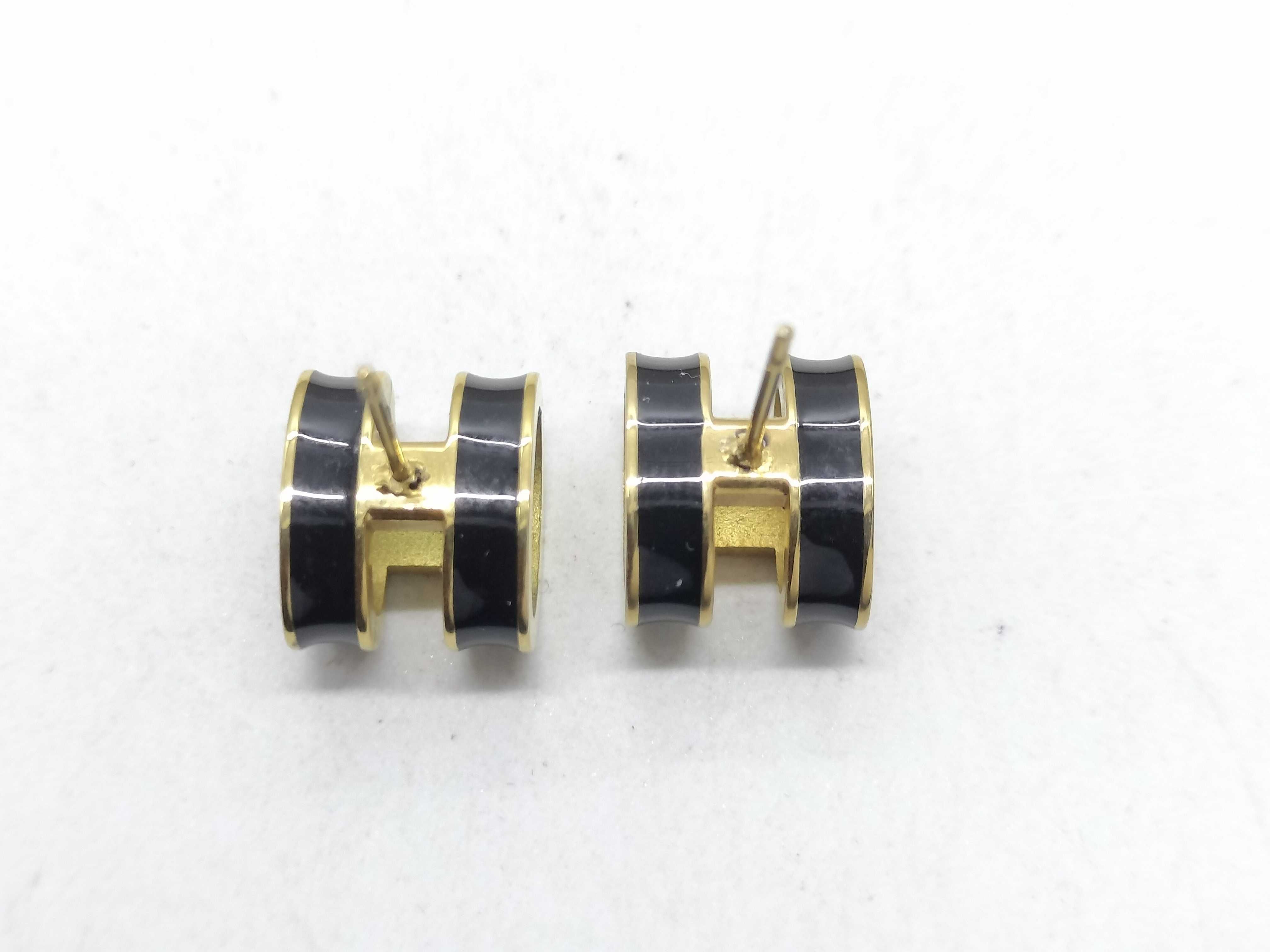Constance Earrings Gold/Black Earrings — view 2