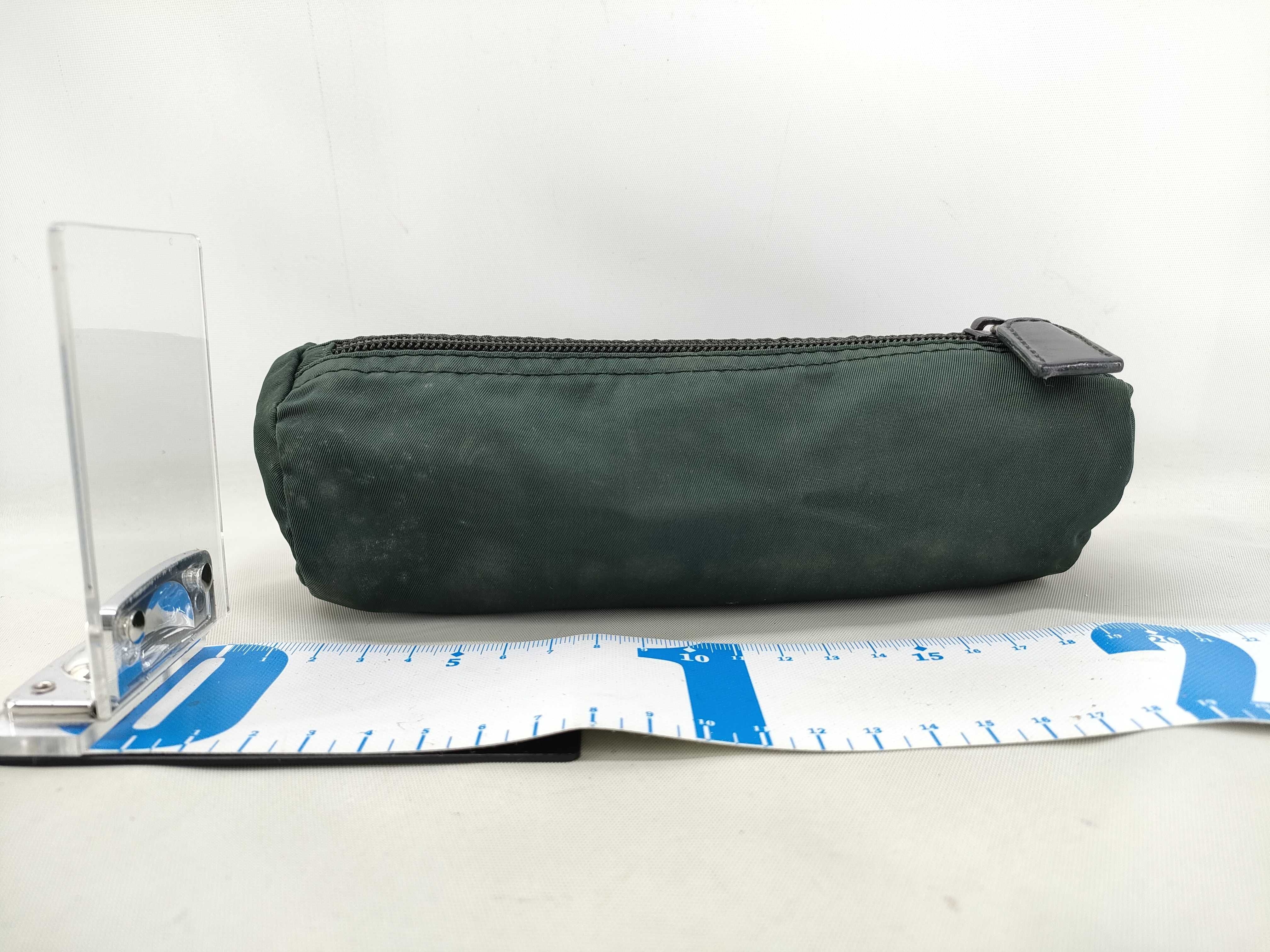 Nylon Pouch, Green, White Tag (Item No. 104), with Card Slot, Wallet — view 2