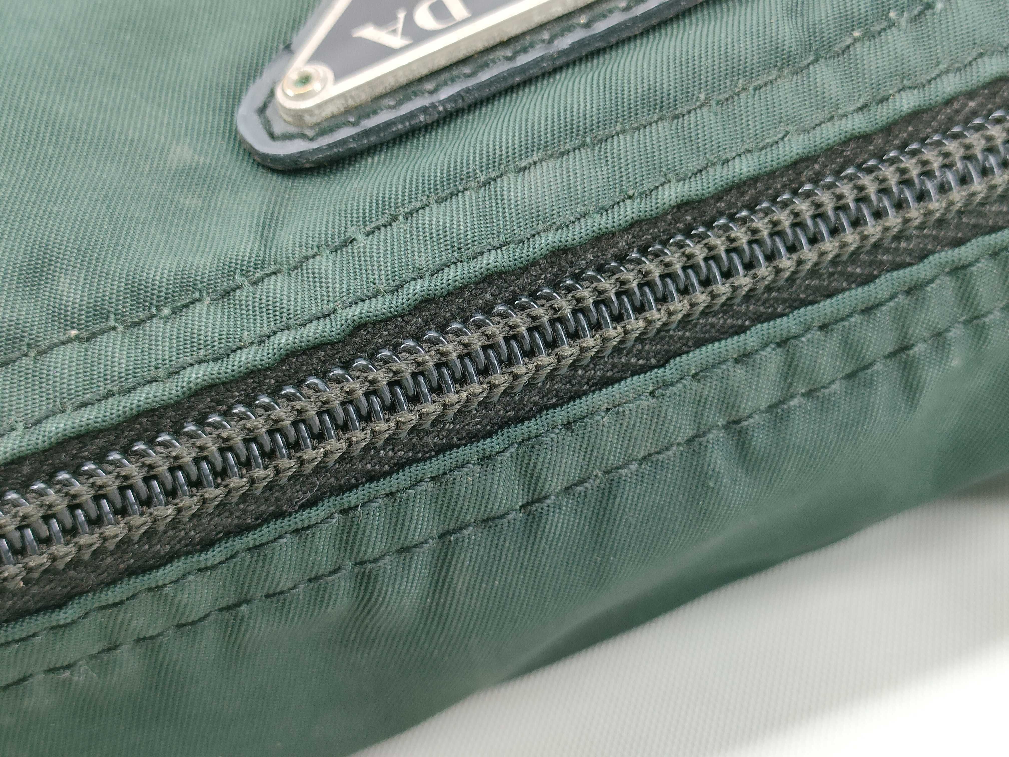 Nylon Pouch, Green, White Tag (Item No. 104), with Card Slot, Wallet — view 5