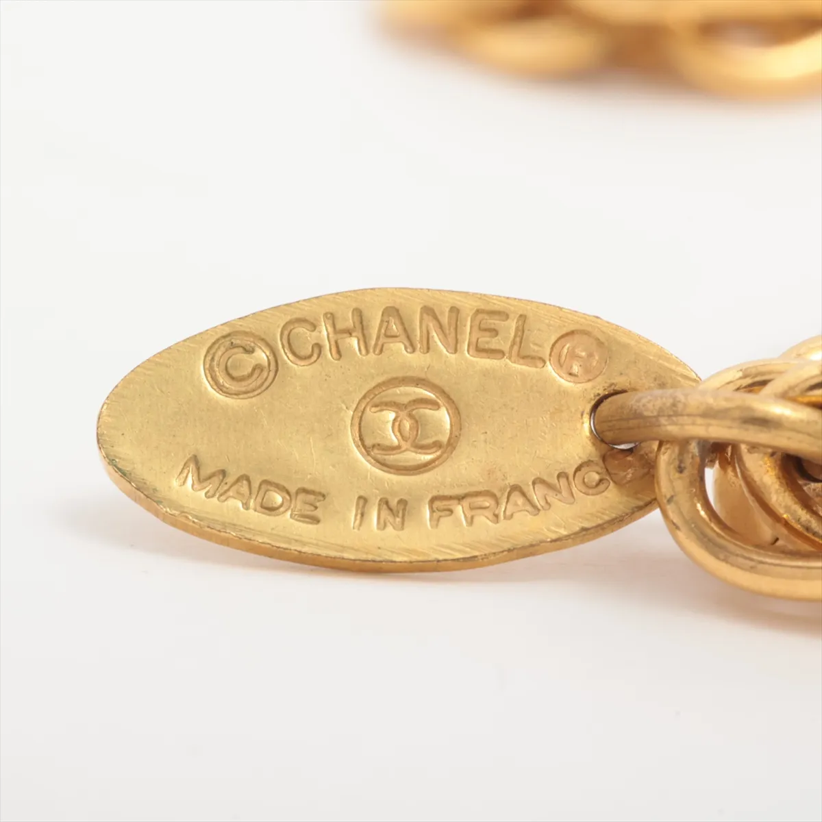 Coco Mark Necklace, GP Gold. Shows — view 4