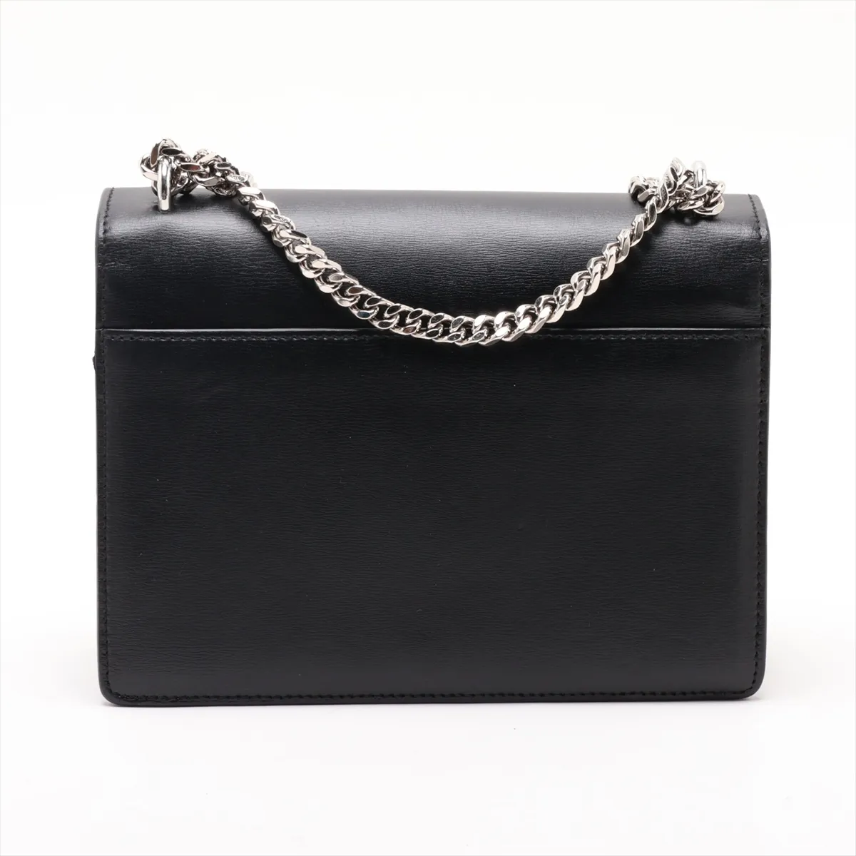 Sunset 442906 Leather Chain Shoulder Bag, Black — view 2