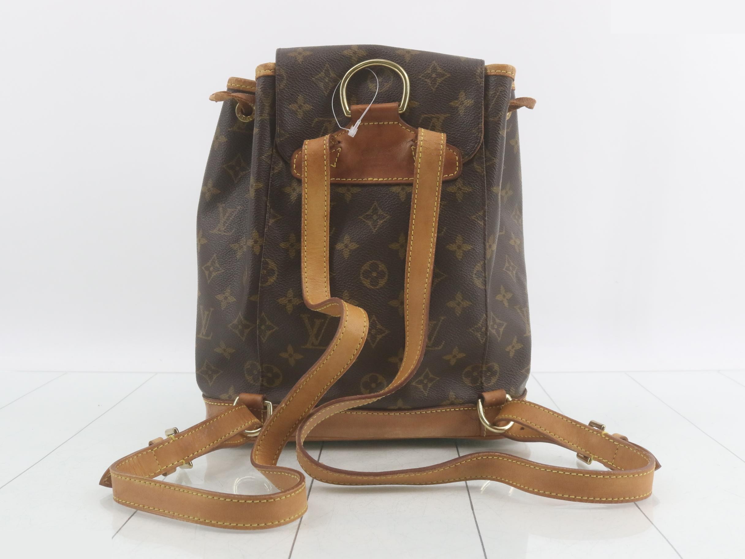 Monogram Montsouris MM Backpack with Drawstring Bag, Brown — view 2