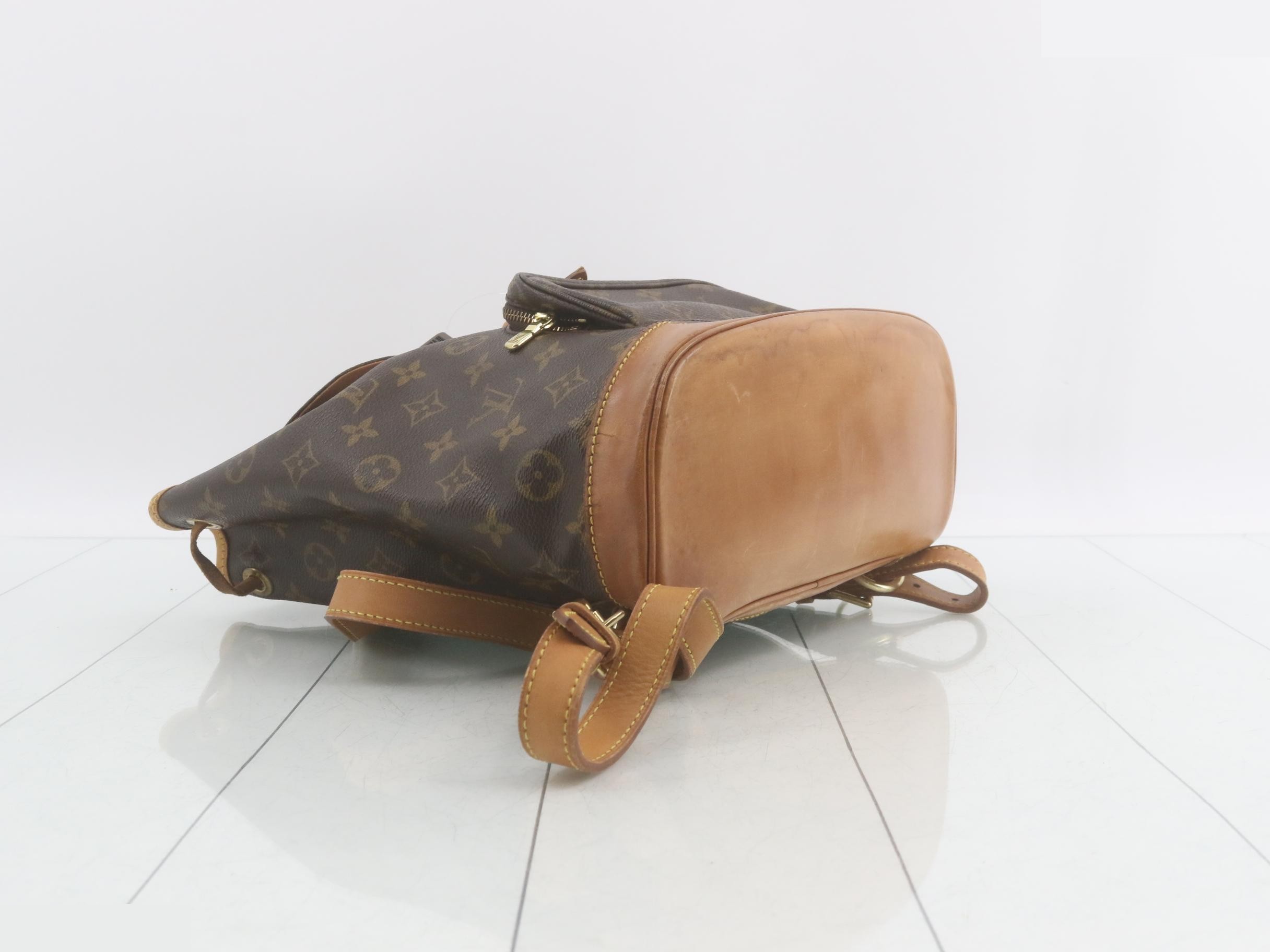 Monogram Montsouris MM Backpack with Drawstring Bag, Brown — view 5