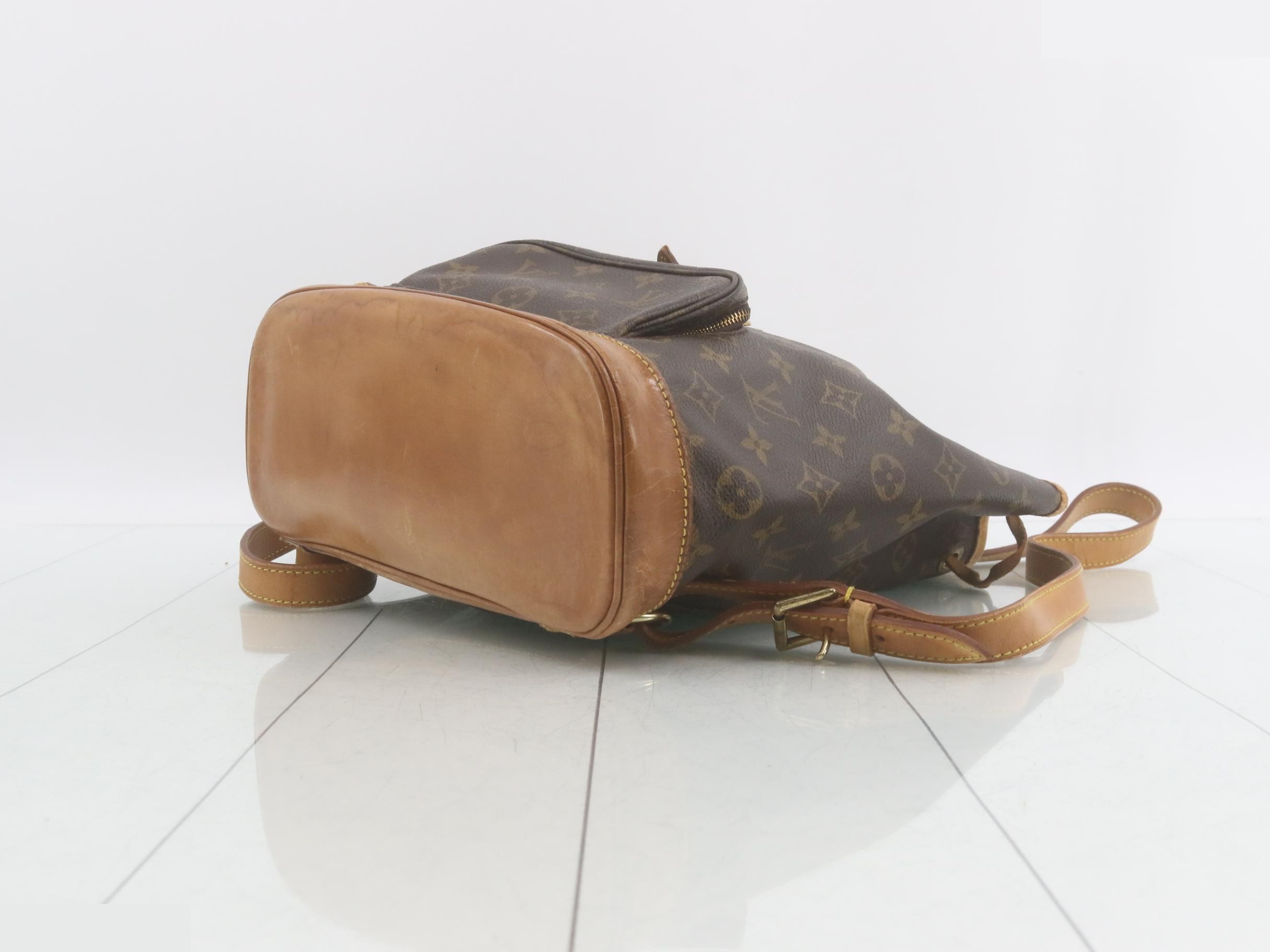 Monogram Montsouris MM Backpack with Drawstring Bag, Brown — view 6