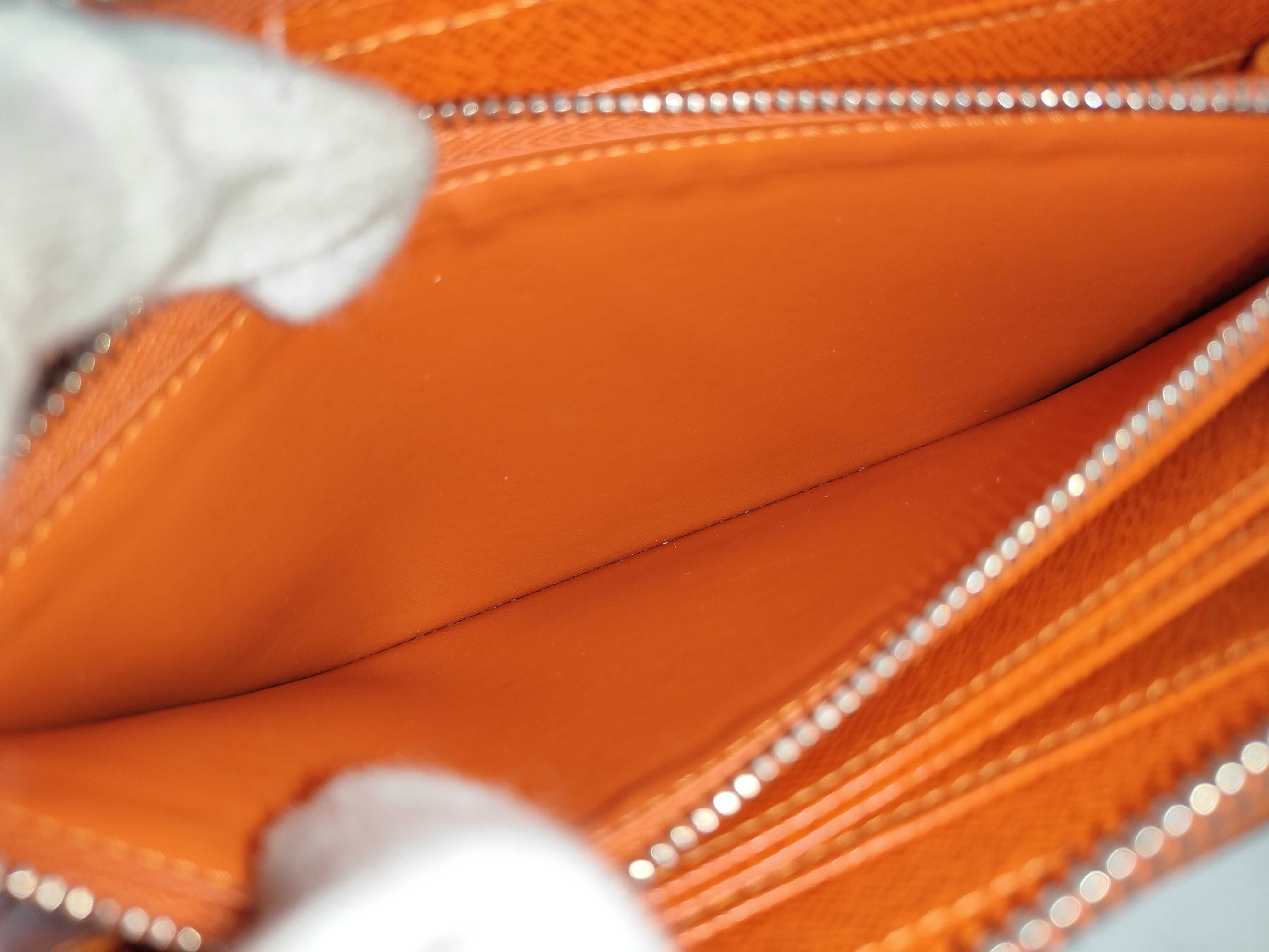 Epi Zippy Orange Epi Calfskin Long Wallet — view 5