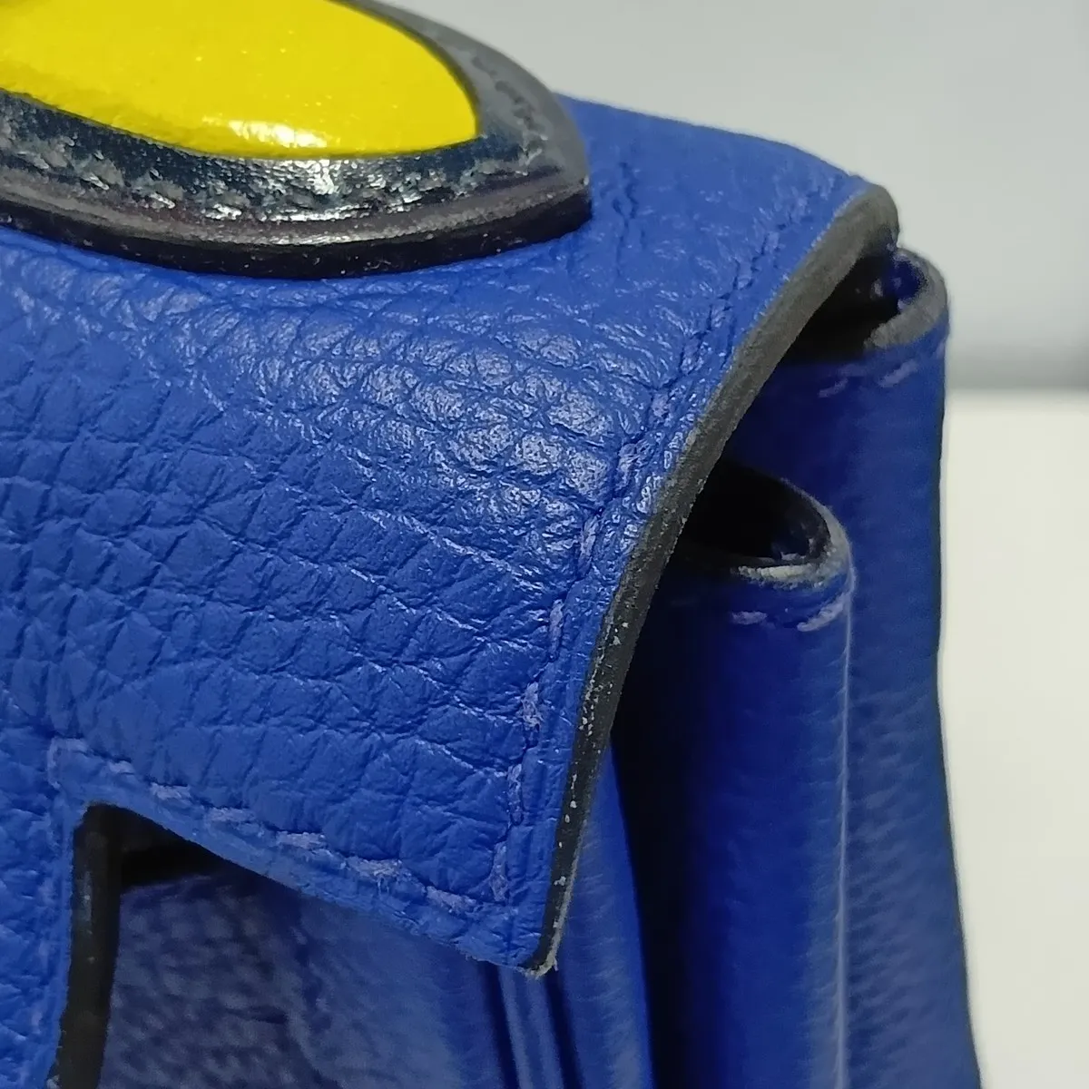 [Individually packaged] Hermes Kelly 28 Trot Togo x Box Calf Blue Electric x Blue Indigo x Lime Silver Hardware A: 2017 — view 14