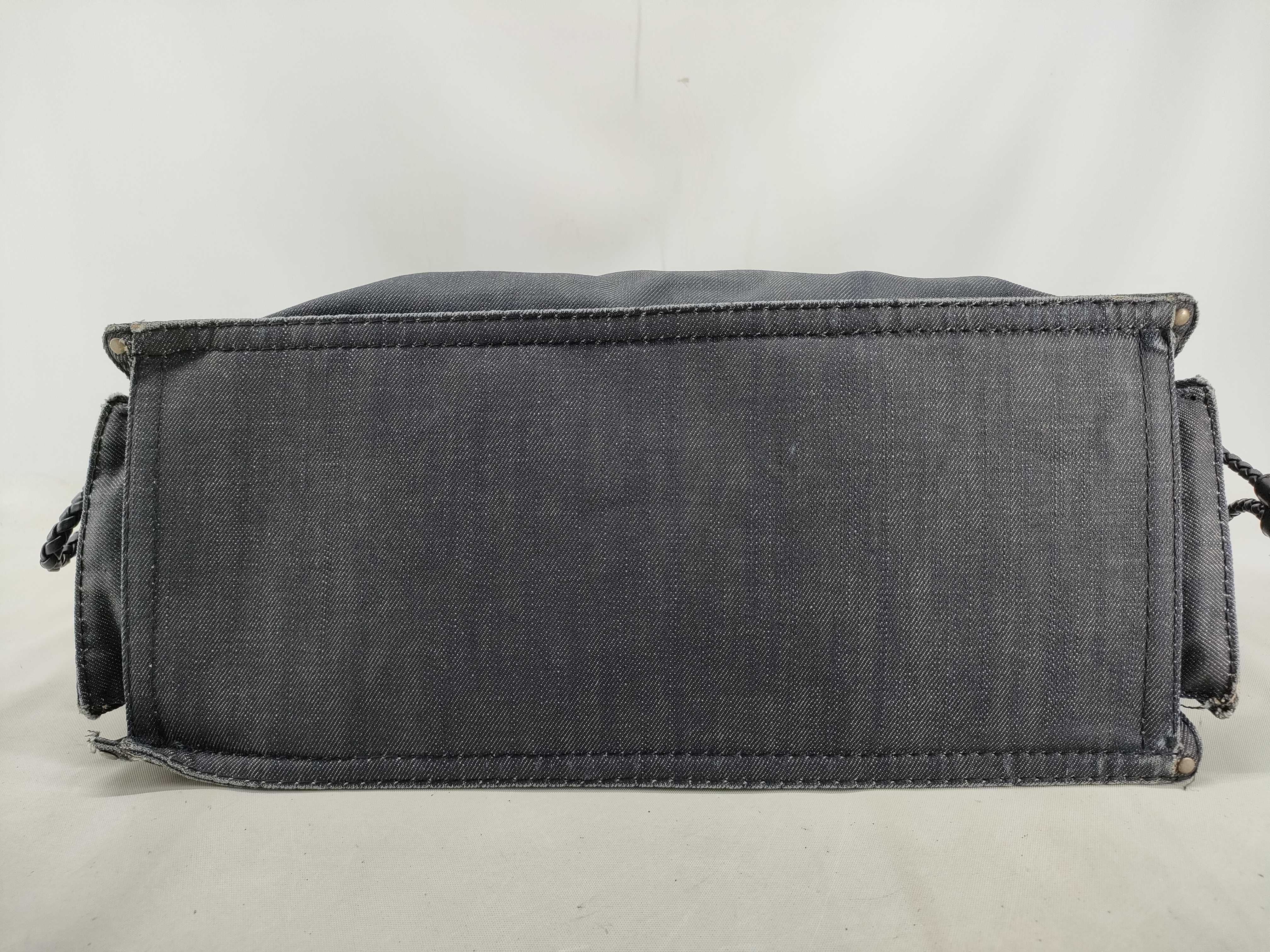denim shopper tote handbag — view 3
